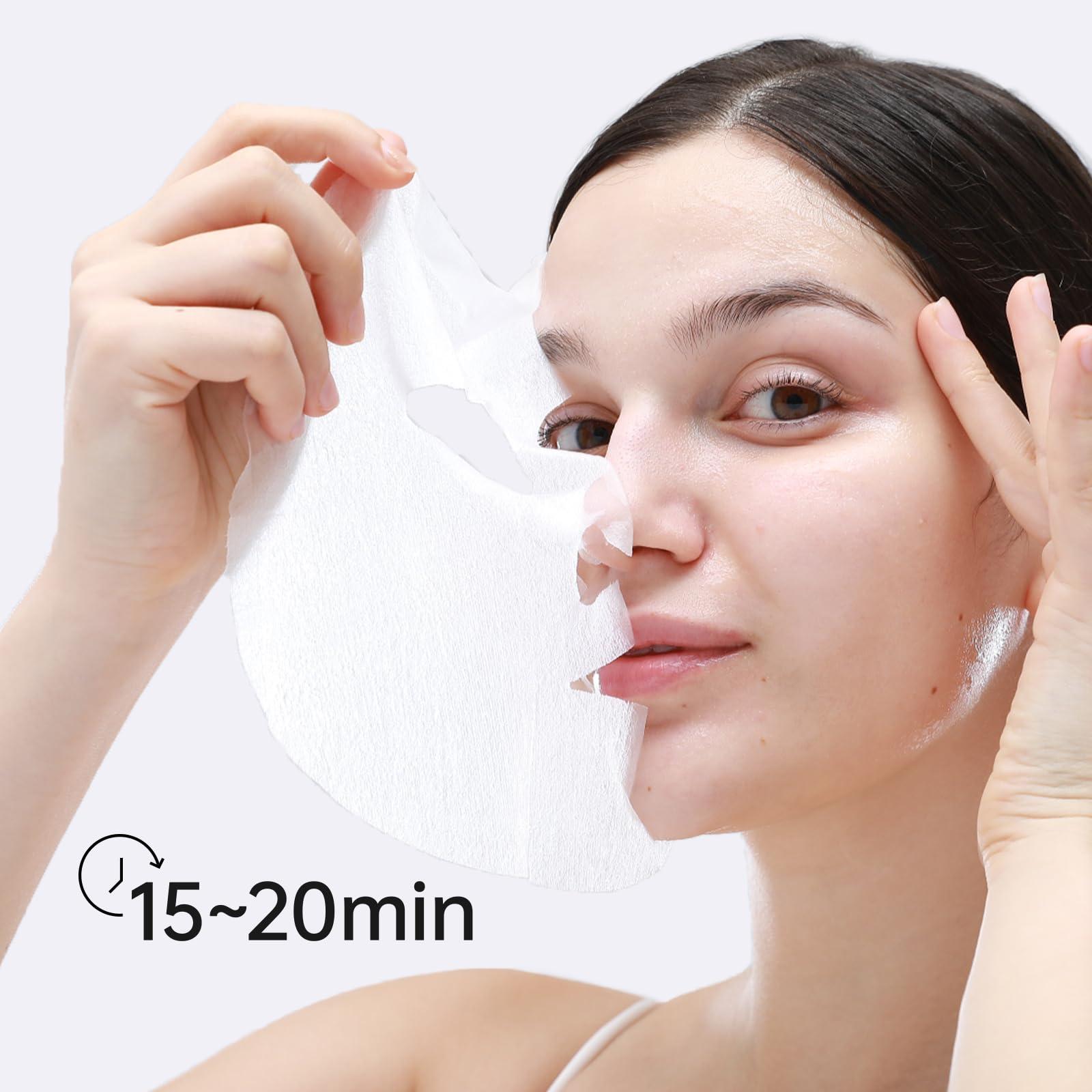 +WIS+ Hyaluronic Acid Face Mask 24 EA with Hyaluronic Acid Serum and Vitamin B5, Hydrating Facial Mask for Dry Skin, Anti-Aging Mask to Plump and Repair Dehydrated Skin, Safe on Sensitive Skin - Image 7