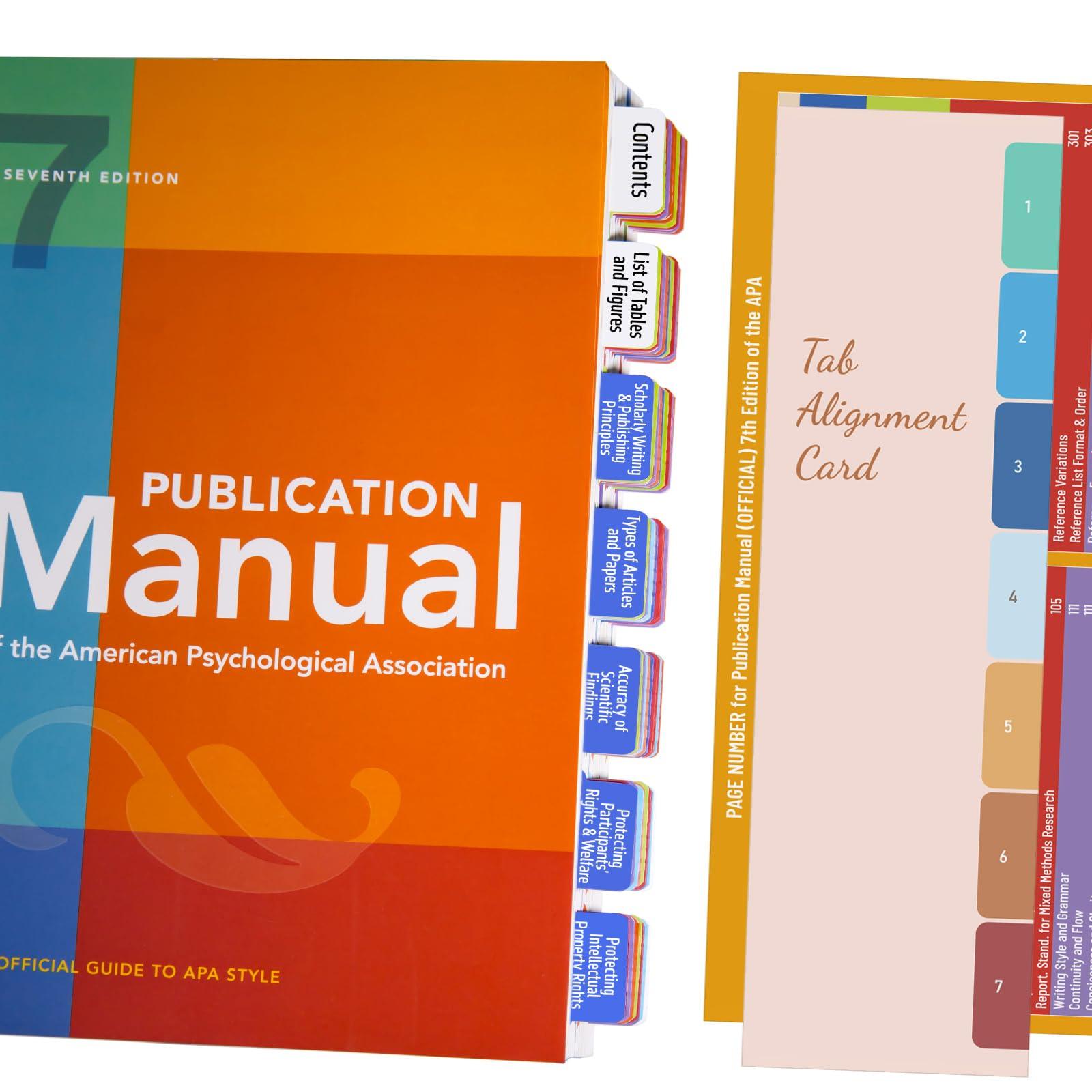 Index Tab for Publication Manual 7th Edition of The APA, 70 Pre-Printed Tabs and 14 Blank Tabs with Alignment Card (Book Not Included)