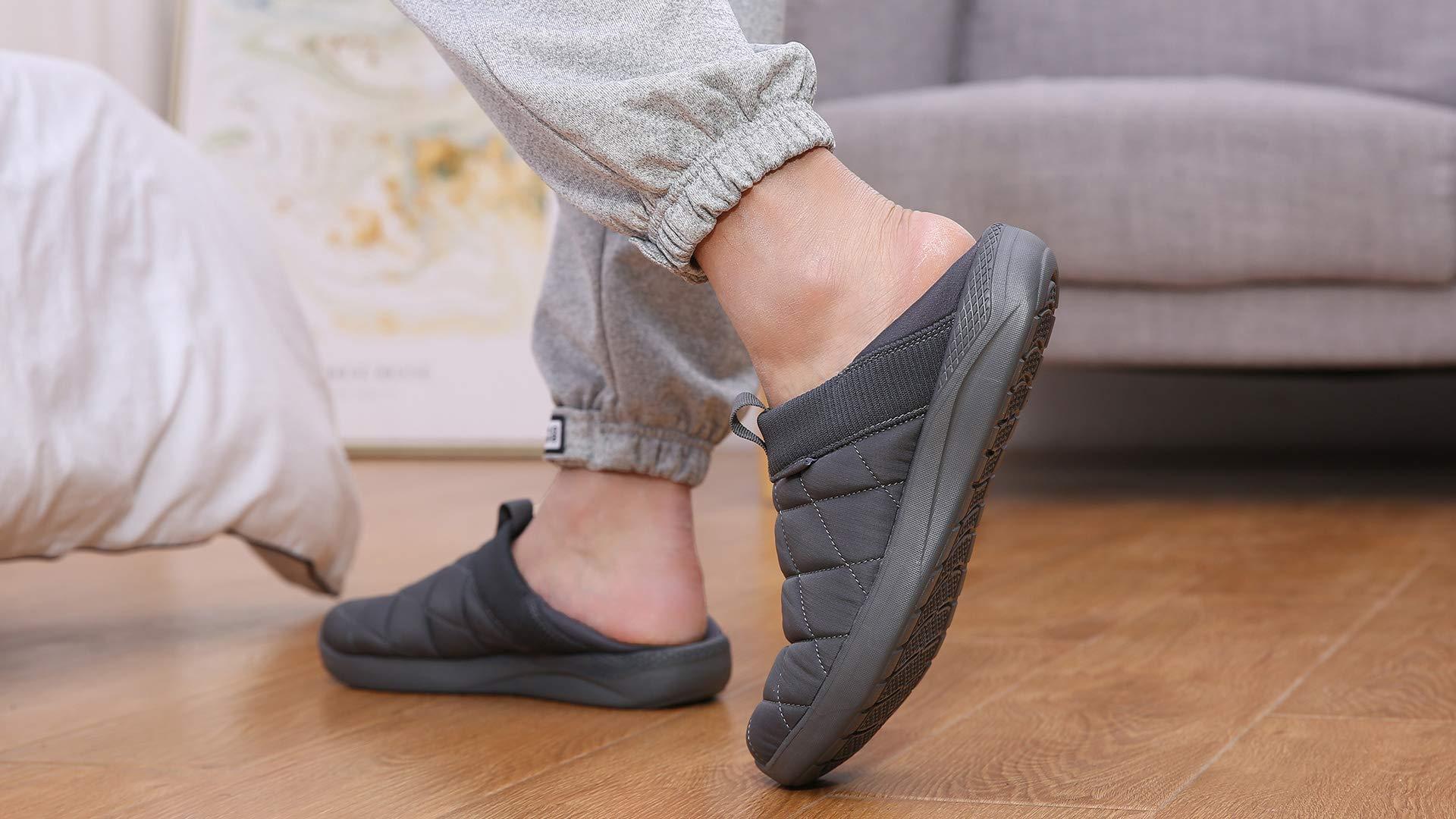 KUBUA Slippers for Men and Womens Indoor House Shoes Plush Slip on Outdoor Garden Loafers - Image 6