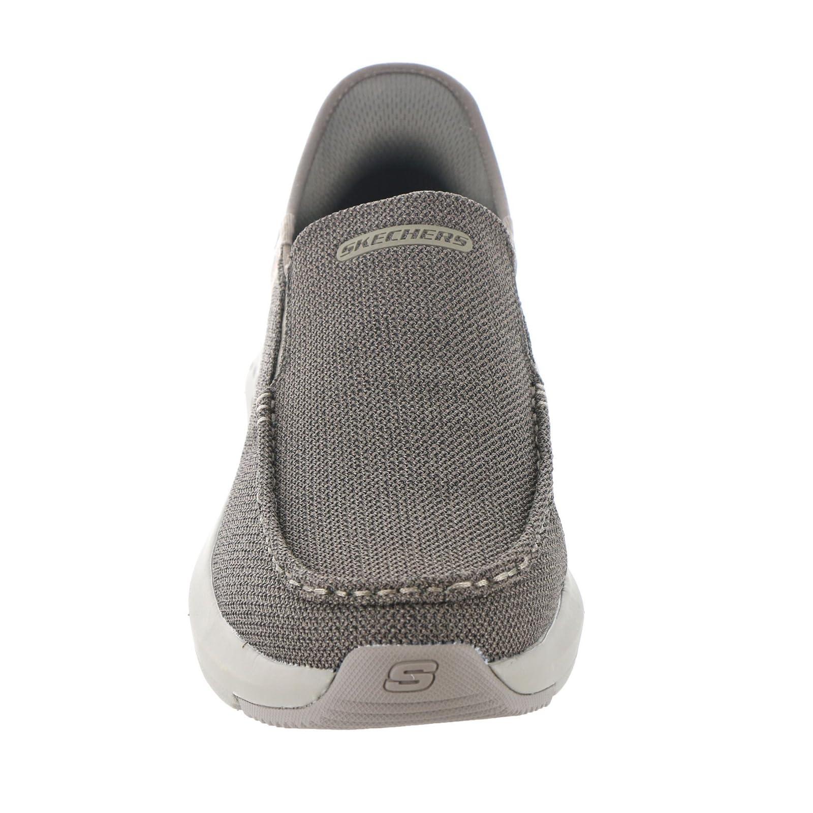 Skechers USA Men's Men's Parson-Ralven 204804 Moc Toe Slip-Ins, Taupe, 12 - Image 6