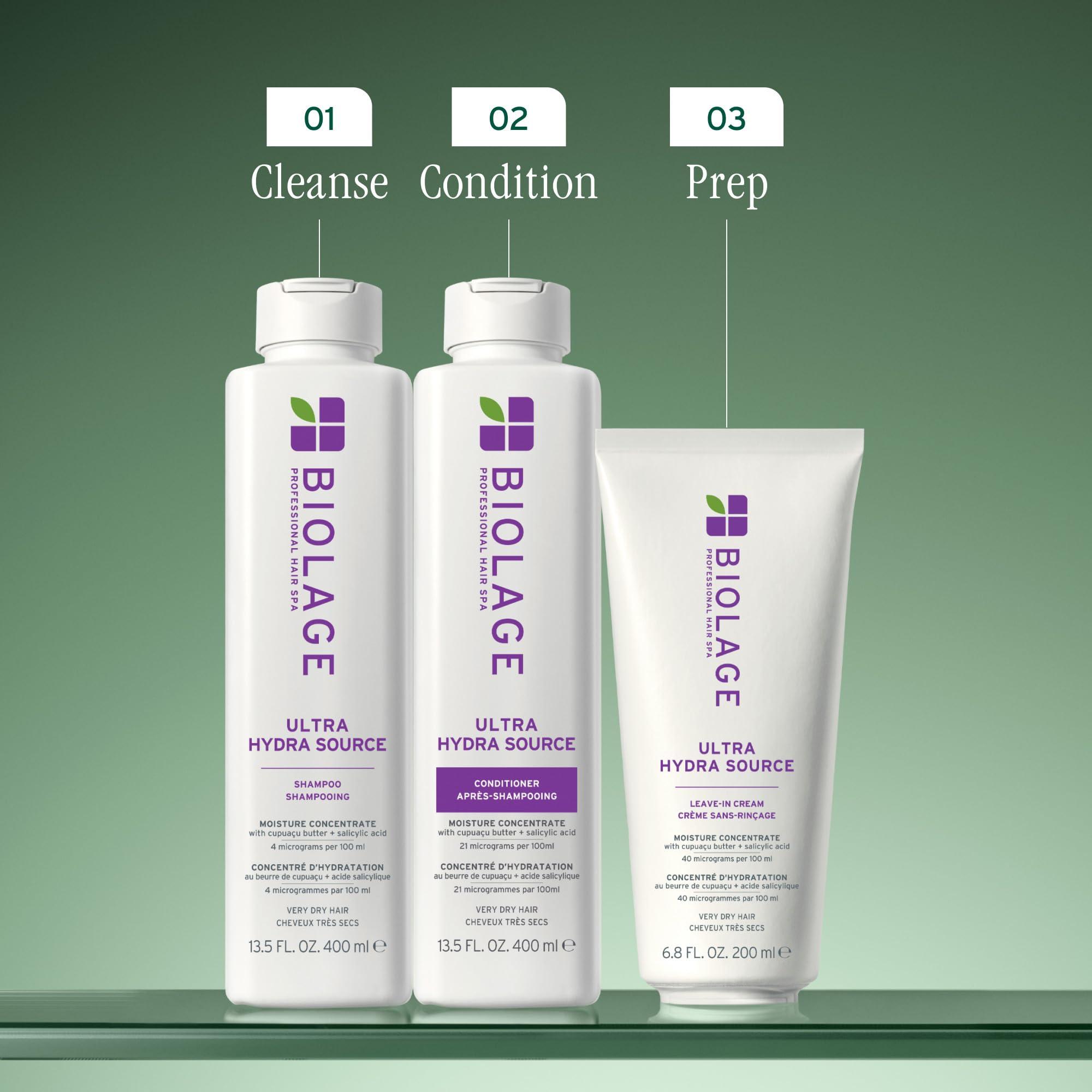 Biolage Ultra Hydra Source Shampoo - Deeply Moisturizes Very Dry Hair, For Thick, Coarse Hair, Infused with Micro-dosed with Cupuaçu Butter & Salicylic Acid - Image 8