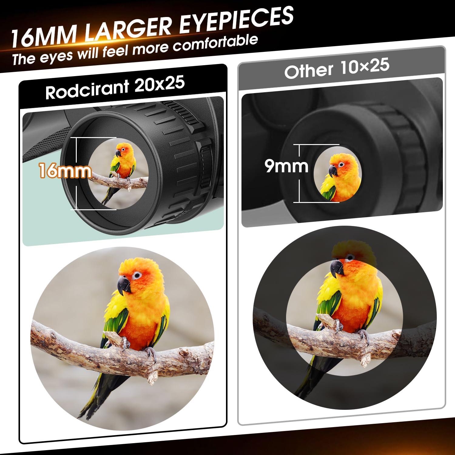 20x25 Compact Binoculars for Adults High Powered and Kids,Waterproof Binoculars for Hunters with Low Light Vision,Easy Focus Bird Watching for Adults Outdoor Hunting and Travel - Image 2