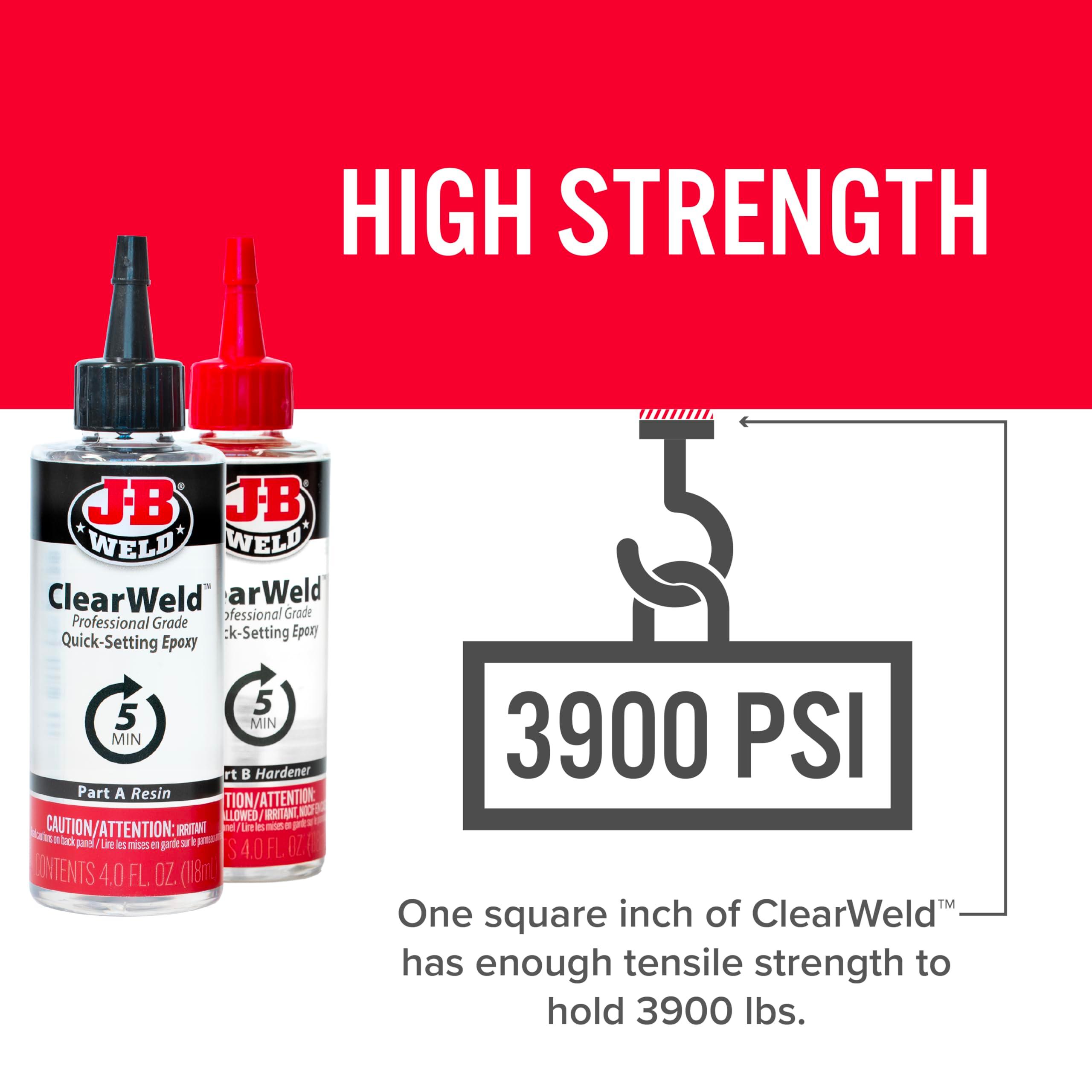 J-B Weld Pro Size ClearWeld 5 Minute Set Epoxy - Image 6