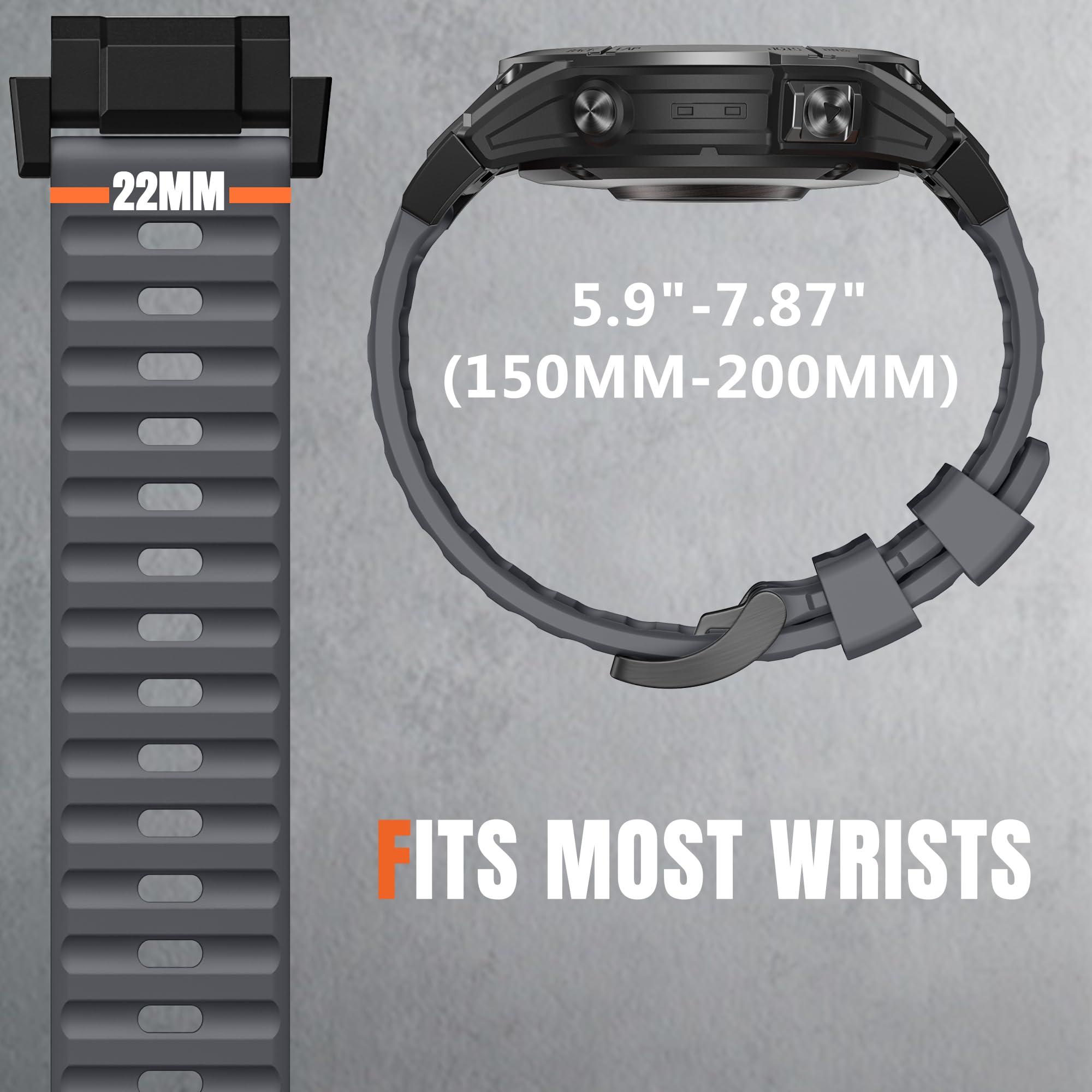 Tactical Rugged Nylon Band + Stainless Steel Silicone Band Compatible with Garmin Instinct Watch Bands - Image 8