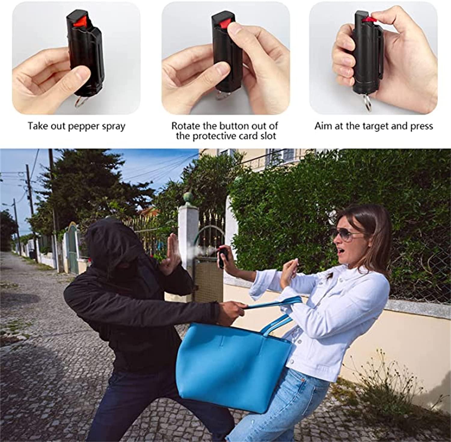 Police Strength OC Defense Pepper Spray Gel Safety Keychain for Easy Carry and Fast Access Finger Grip for More Accurate Strength Pepper Spray - Image 8