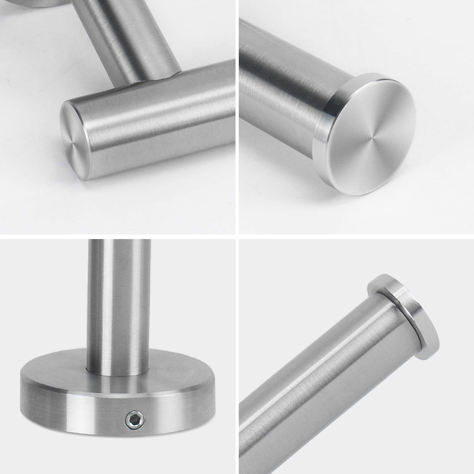 NearMoon Bathroom Toilet Paper Holder, Premium SUS304 Stainless Steel Rustproof Wall Mounted Toilet Roll Holder for Bathroom, Kitchen, Washroom (1 Pack, Brushed Nickel) - Image 5