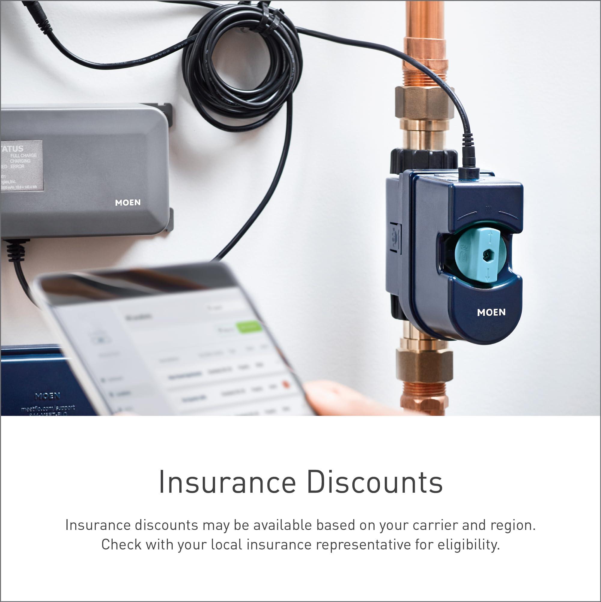 Moen Flo Smart Water Monitor and Automatic Shutoff Sensor, Wi-Fi Water Leak Detector for 3/4-Inch Diameter Pipe, 900-001 - Image 8