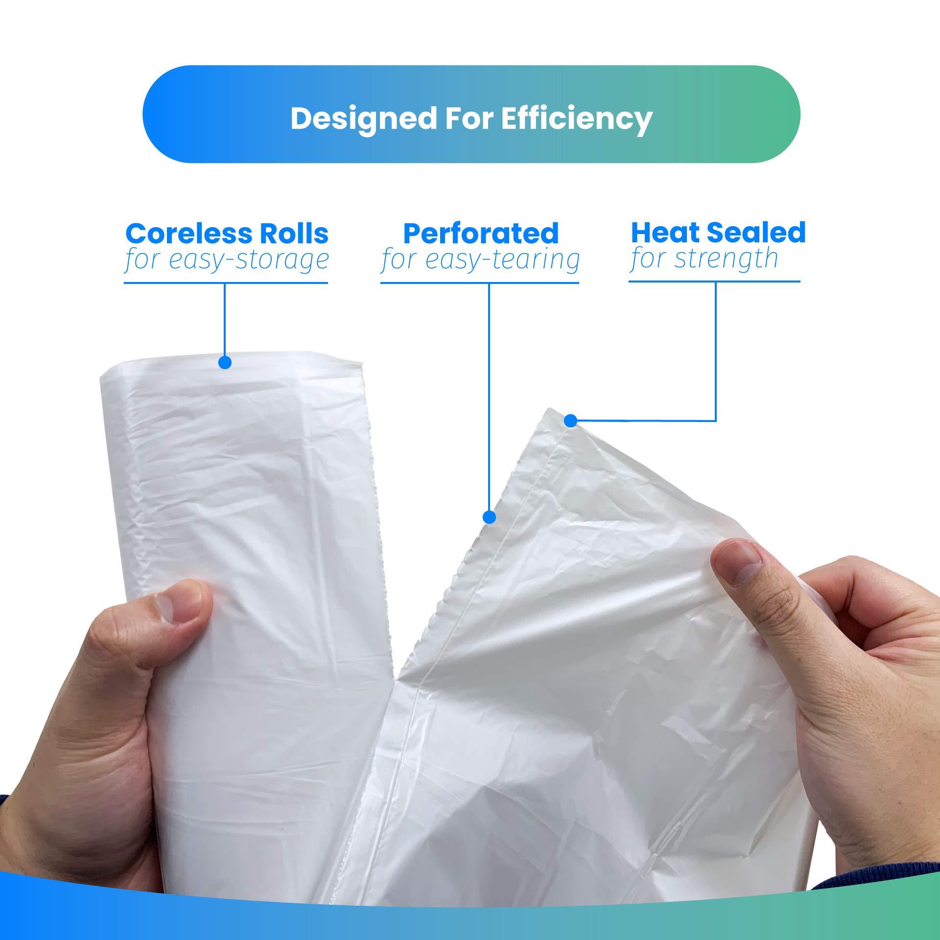 Reli. 6-10 Gallon Trash Bags | 300 Bags | Clear | Bathroom | Strong | Garbage - Image 2