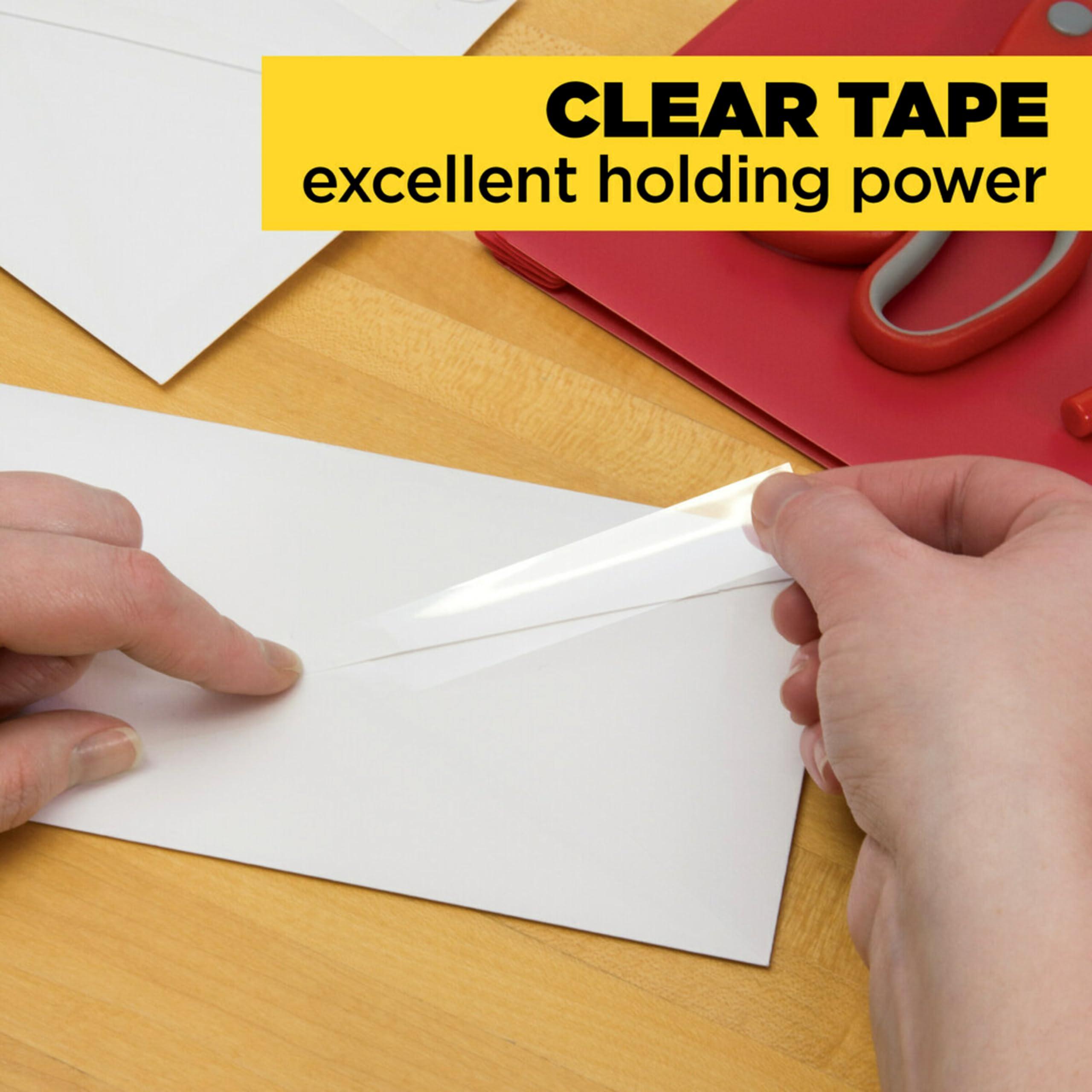 Scotch Transparent Tape, Clear Tape Engineered for Office and Home Use, 1 Inch Core 3/4 in x 1000 in, 3 Boxes - Image 8
