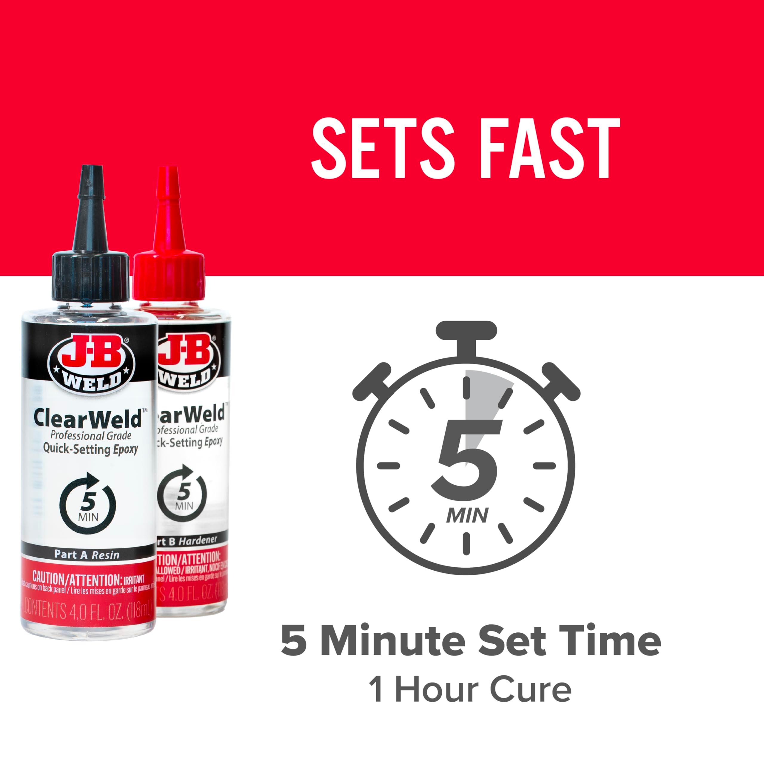 J-B Weld Pro Size ClearWeld 5 Minute Set Epoxy - Image 3