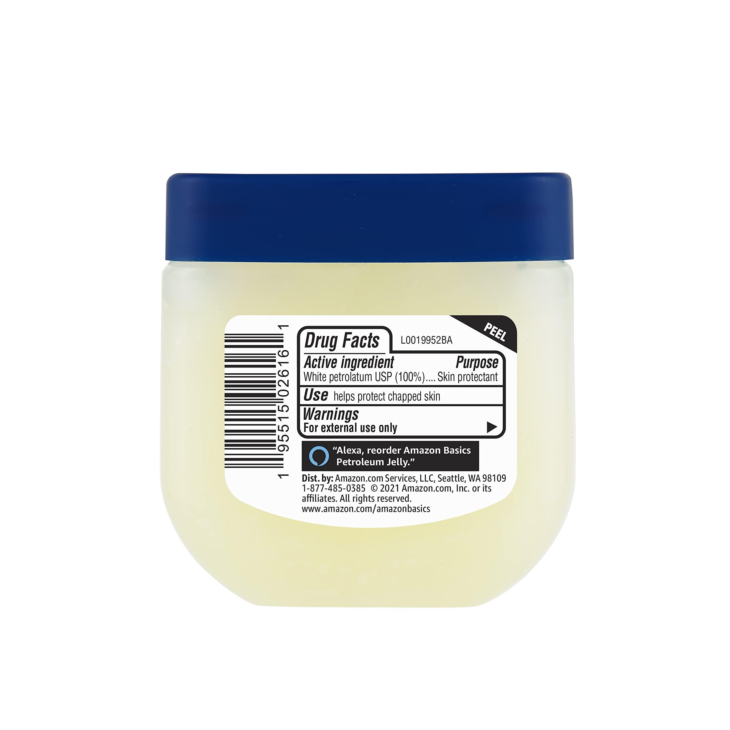 Amazon Basics Petroleum Jelly White Petrolatum Skin Protectant, Unscented, 3.75 oz, 1-Pack, (Previously Solimo) - Image 2