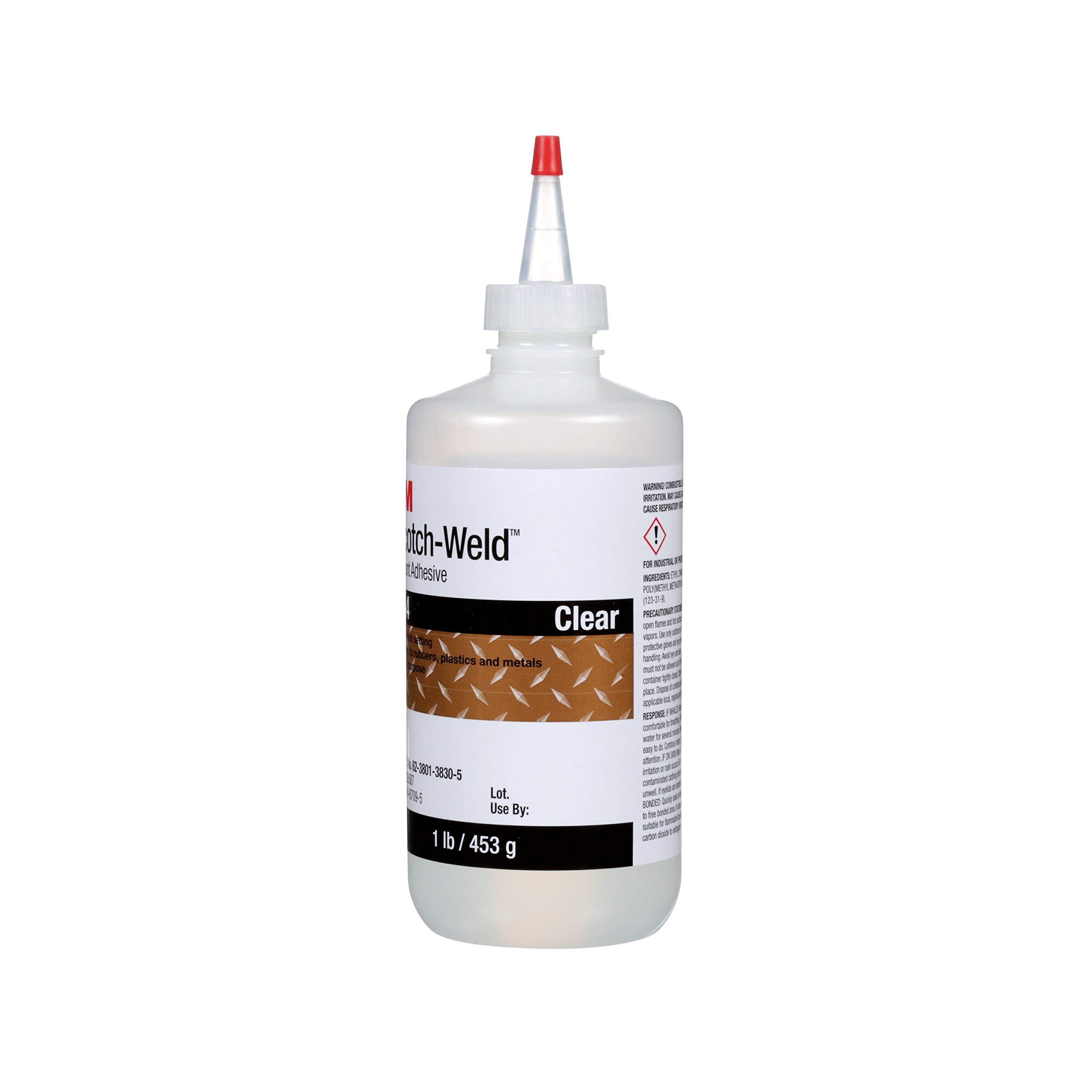 3M Scotch-Weld Instant Adhesive CA4, Clear, 1 Pound Bottle, 1/case - Image 4
