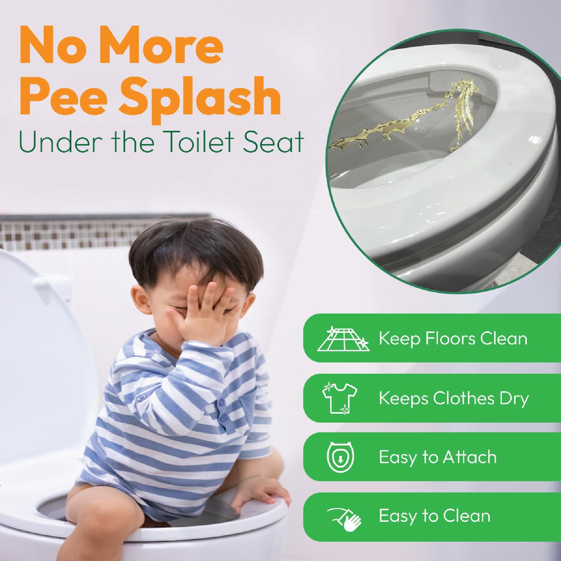 P-flector® Toilet Seat Urine Guard (1-Pack) - Pee Splash Guard for Potty-Training Kids, Adults, Seniors & Special Needs Individuals - Fits Round, Elongated & Curved Toilet Seats - Image 2