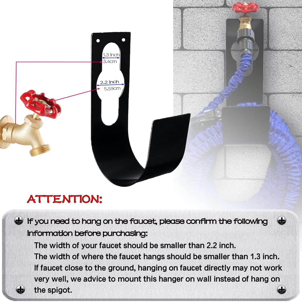 SupKing Hose Holder Wall Mount,Heavy Duty Garden Hose Hanger Reel Metal Hose Hooks Fit to100ft Expandable Watering Hose Storage - Image 6