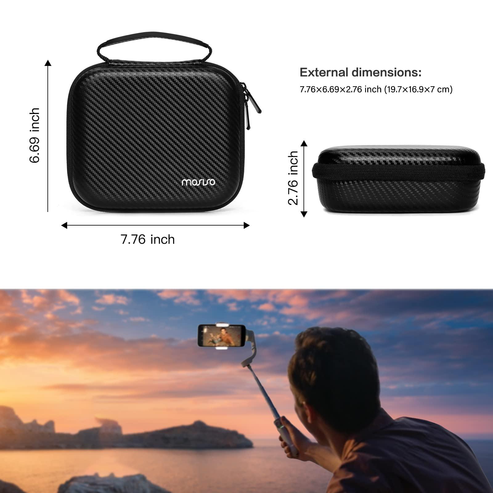 MOSISO Hard Travel Carrying Case Compatible with DJI OM 5 Smartphone Gimbal Stabilizer and Accessories, Portable Waterproof Protective Hard EVA Shell Sleeve Storage Bag with Velvet Interior, Black - Image 3