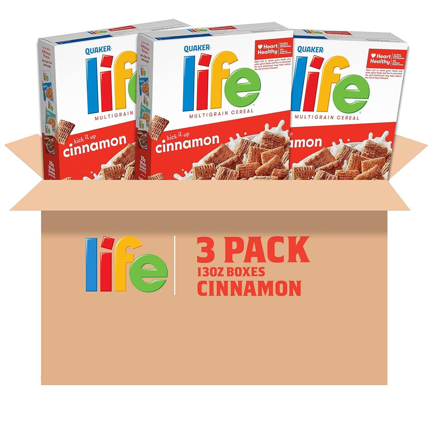 Life Breakfast Cereal, Cinnamon, 13 Ounce (Pack of 3) - Image 4