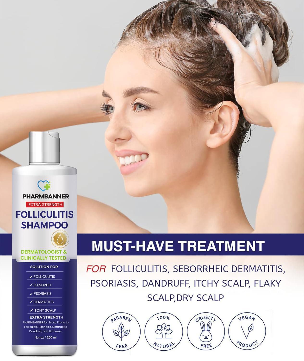 PHARMBANNER Anti-Fungal Shampoo for Folliculitis, Seborrheic Dermatitis, Scalp Psoriasis - Relieves Itchy & Dry Scalp - Image 7