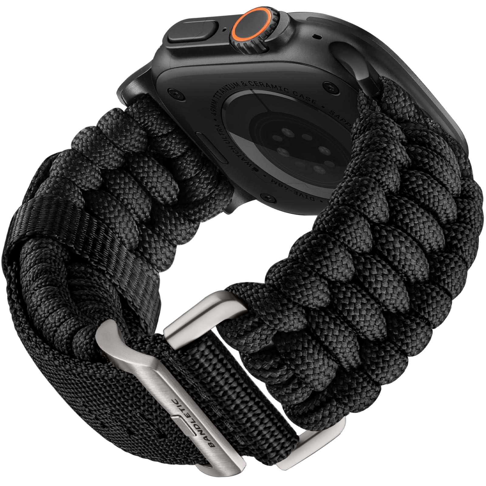 Magnetic Watch Band Compatible with Apple Watch 49mm 46mm 45mm 44mm 42mm Bands for Men Women + R-Nylon Handmade Survival Paracord Band - Image 6