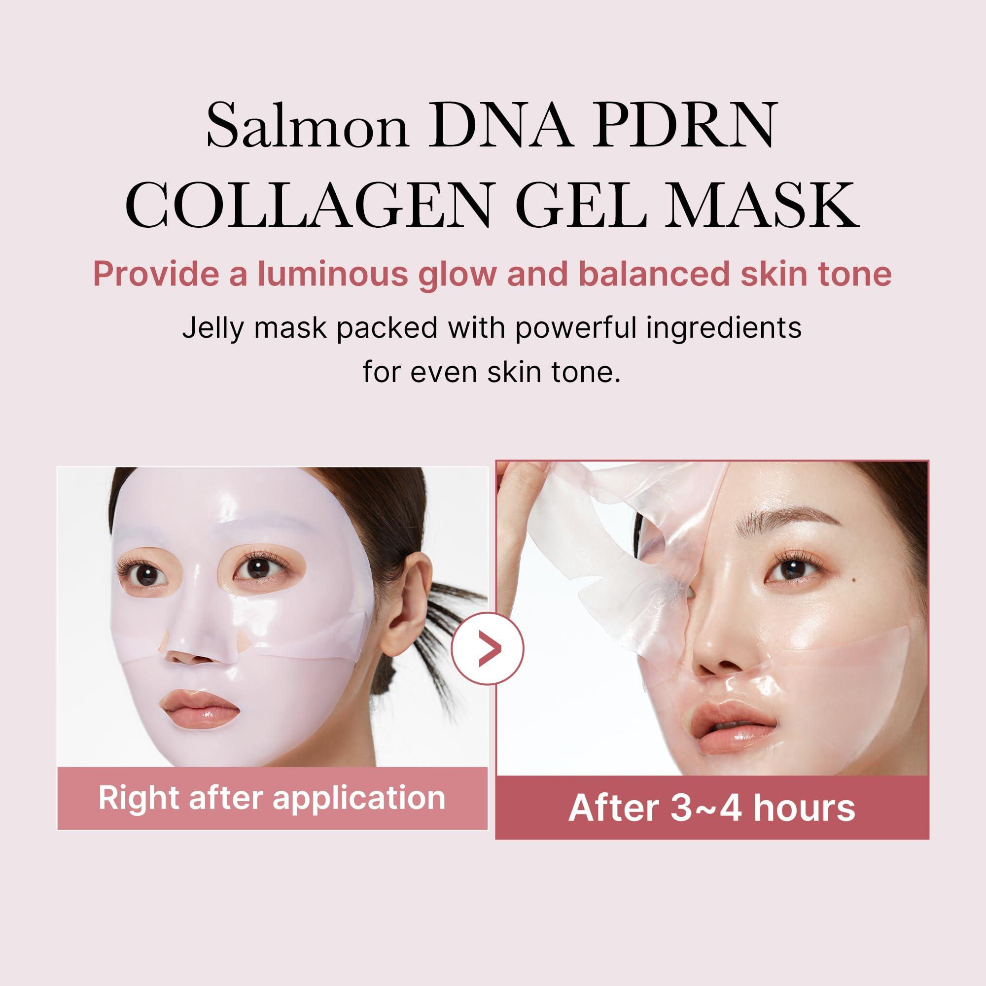 medicube Salmon DNA PDRN pink collagen jelly gel mask | overnight face mask for glass glow skin- elasticity, hydrating, firming and moisturizing | korean skincare, 28g, 4ea - Image 4