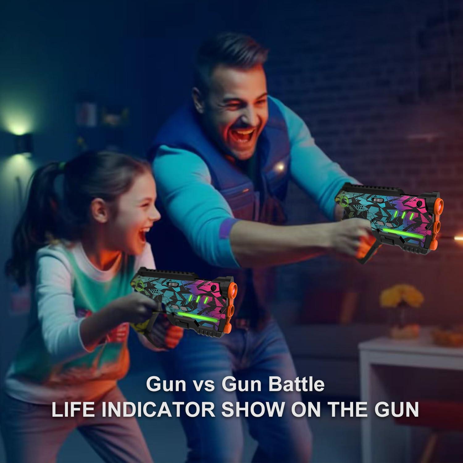 Laser Tag Set of 2, Lazer Tag Game for Kids Indoor & Outdoor Play, Gift Ideas for Kids Teens and Adults, Cool Toys for Teenage Ages 8 9 10 11 12+Year Old Boy & Girls - Image 6