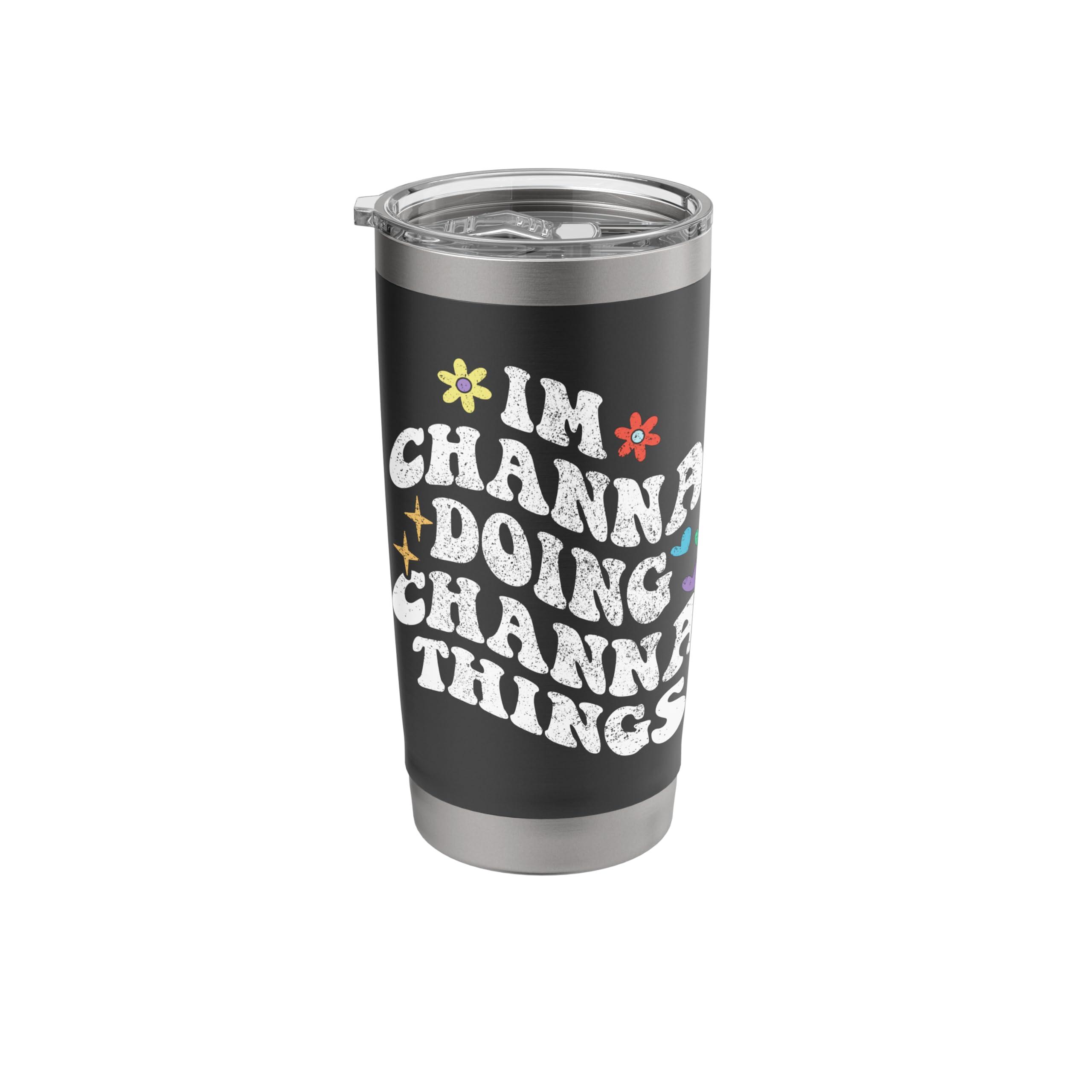 Retro Groovy Im Channa Doing Channa Things Funny Mother's Stainless Steel Insulated Tumbler