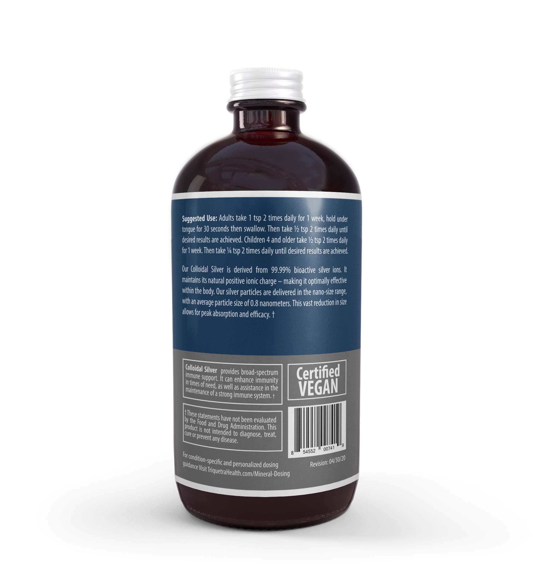 Bioactive Colloidal Silver - 8 oz, Glass Bottle, Vegan, Safe Doses with Highest Effectiveness - Nano Ions, 30 PPM - Immune Support (48 Servings) - Image 9