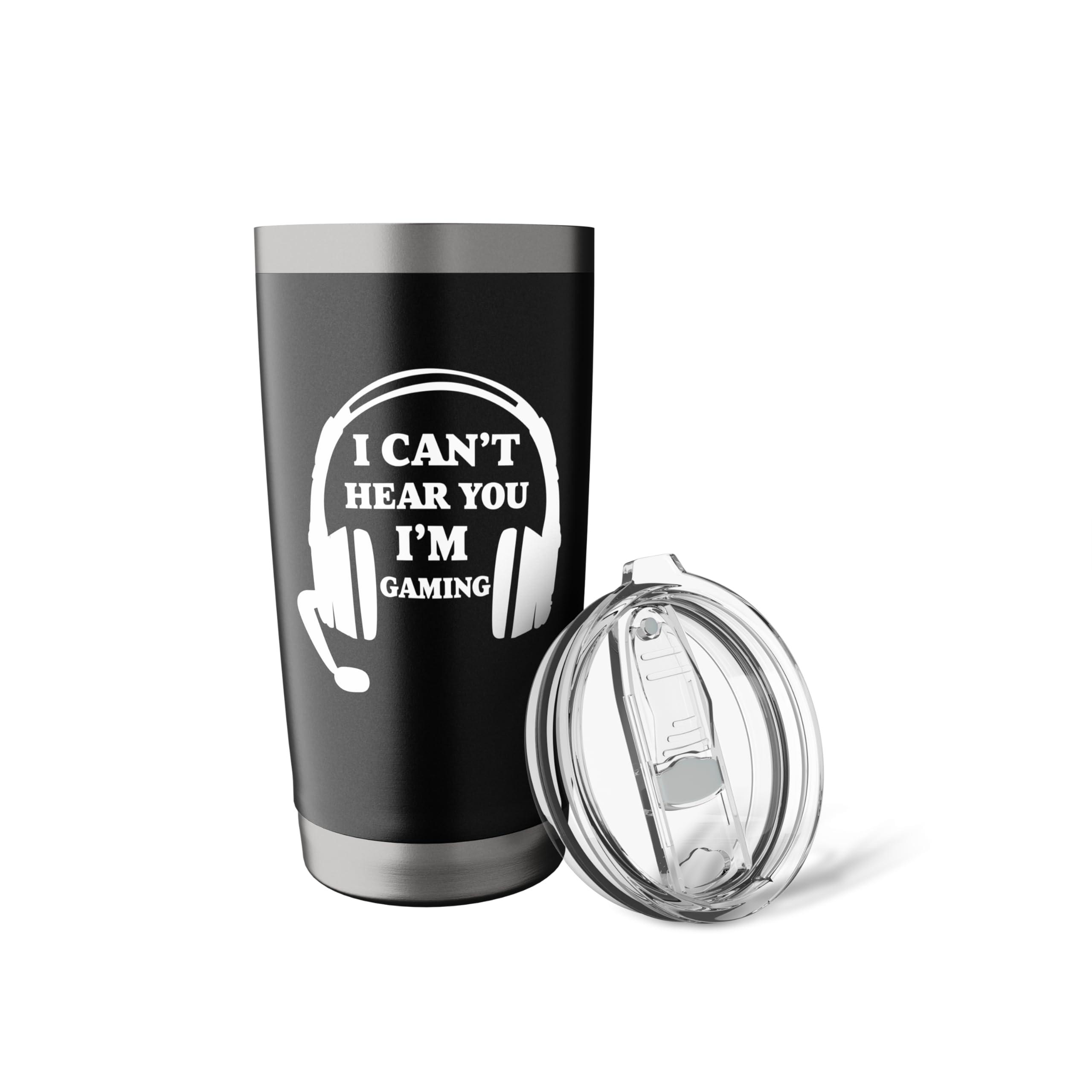I Can't Hear You I'm Gaming Gamer Men Boys Kids Stainless Steel Insulated Tumbler - Image 6