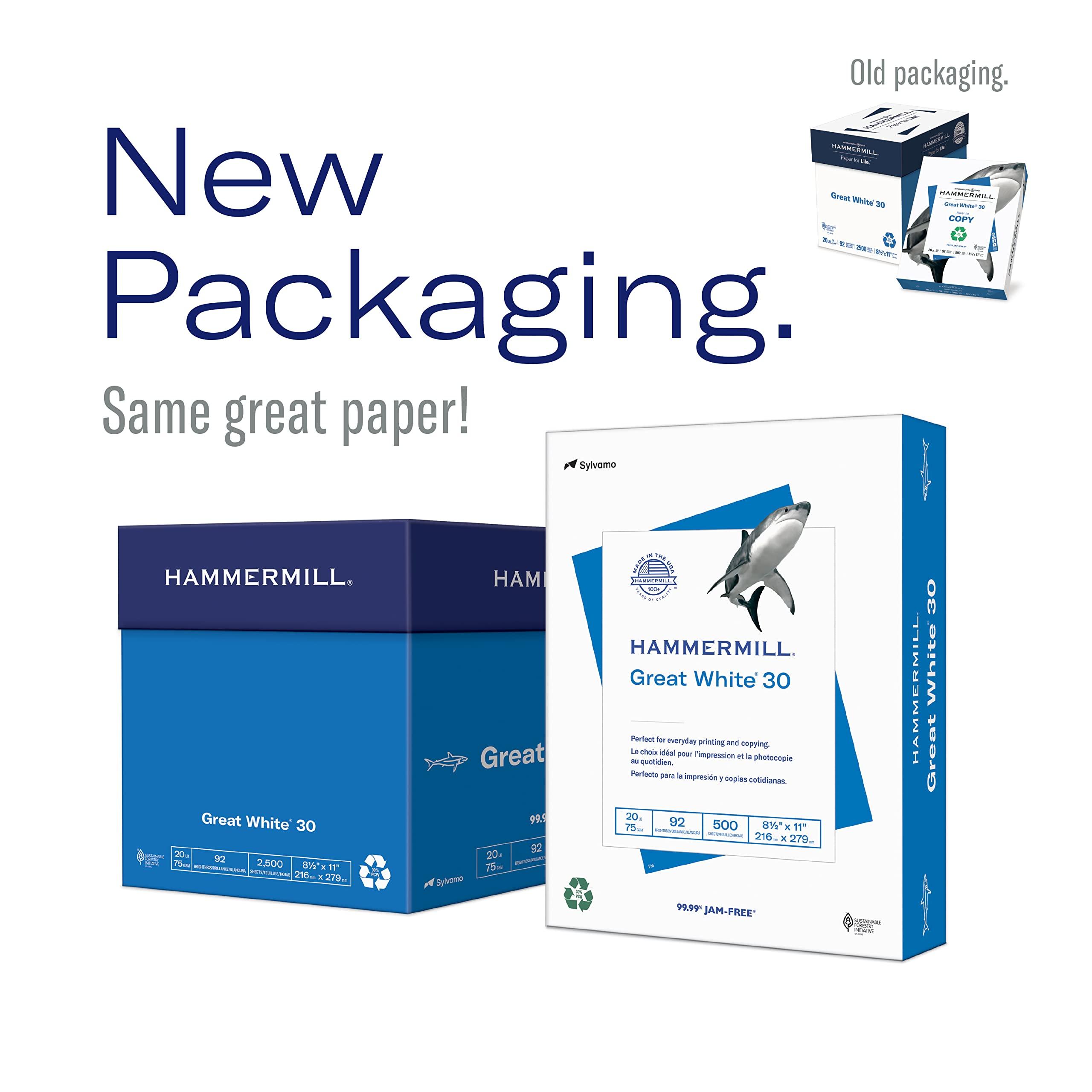 Hammermill Printer Paper, Great White 30% Recycled Paper, 8.5 x 11 - 92 Bright, Made in the USA, 086820C - 3 Ream (1,500 Sheets) - Image 5
