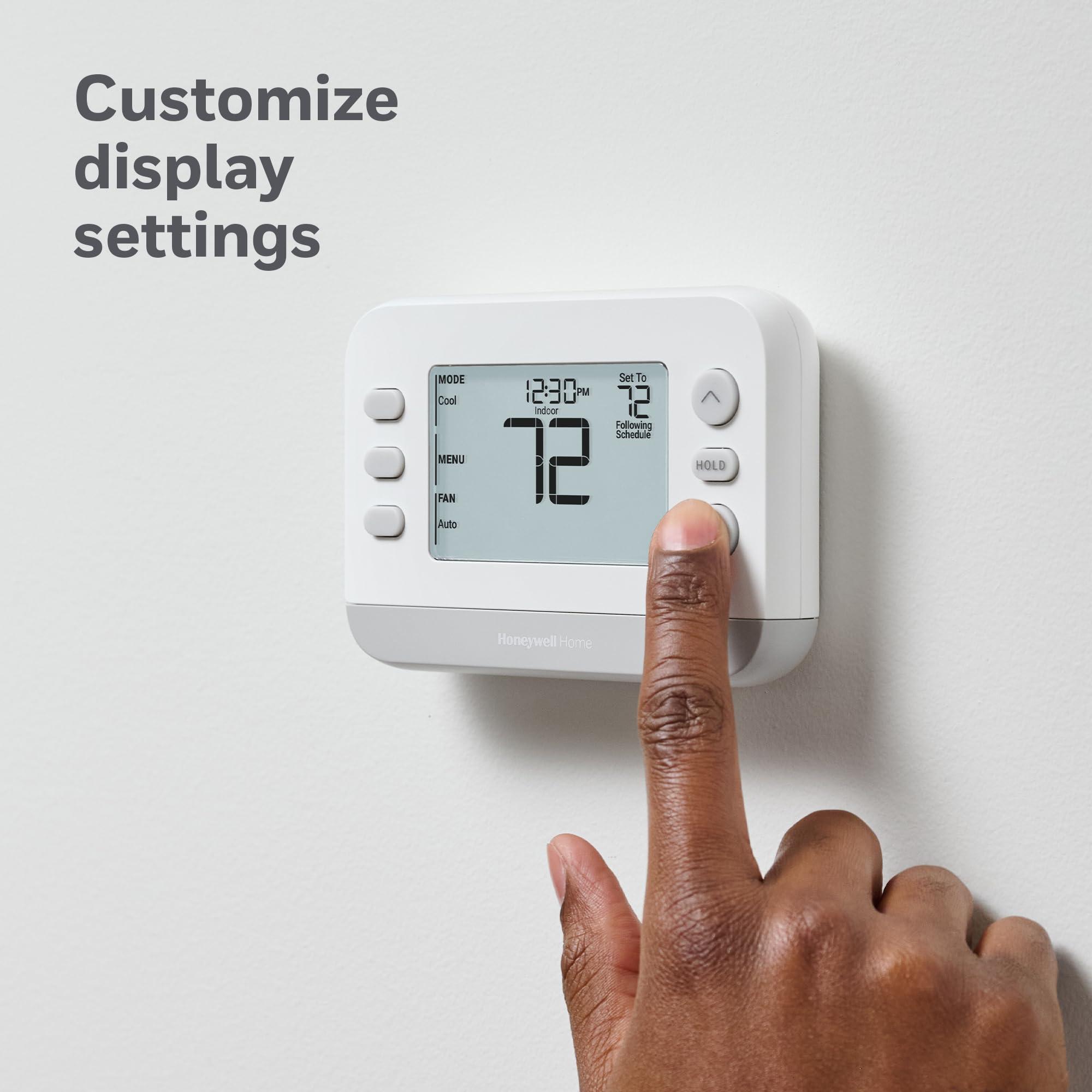 New! Honeywell Home Programmable Thermostat, Single-Stage, 1 Heat/1 Cool Compatibility, Flexible Schedule, X2P, White, RTH21B - Image 6