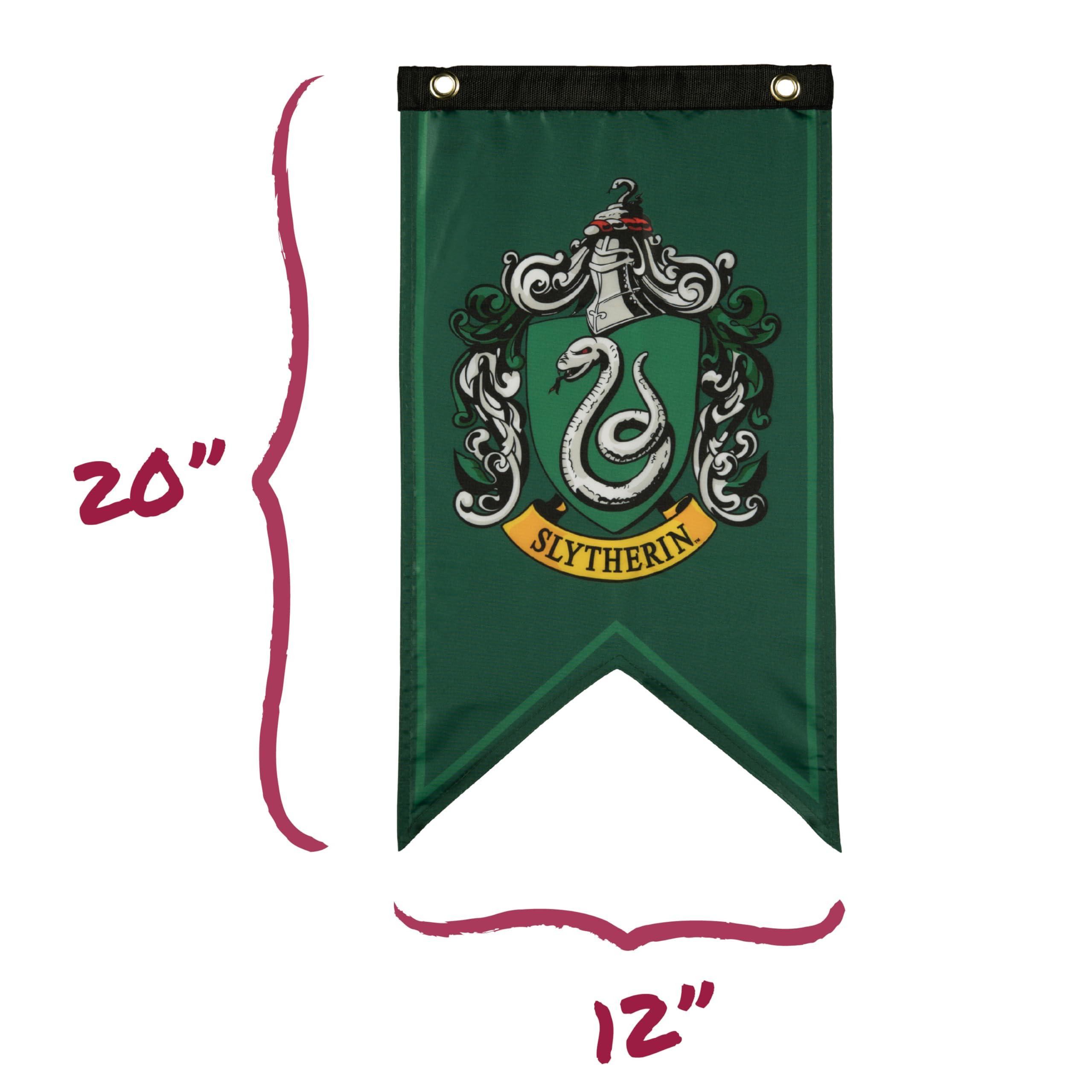 Conquest Journals Harry Potter Wizarding House Banner Flag Set, 12'' x 20'' Polyester Flags, Set of 5 Includes Hogwarts Crest, Gryffindor, Slytherin, Ravenclaw & Hufflepuff Banners, Birthday Party - Image 5