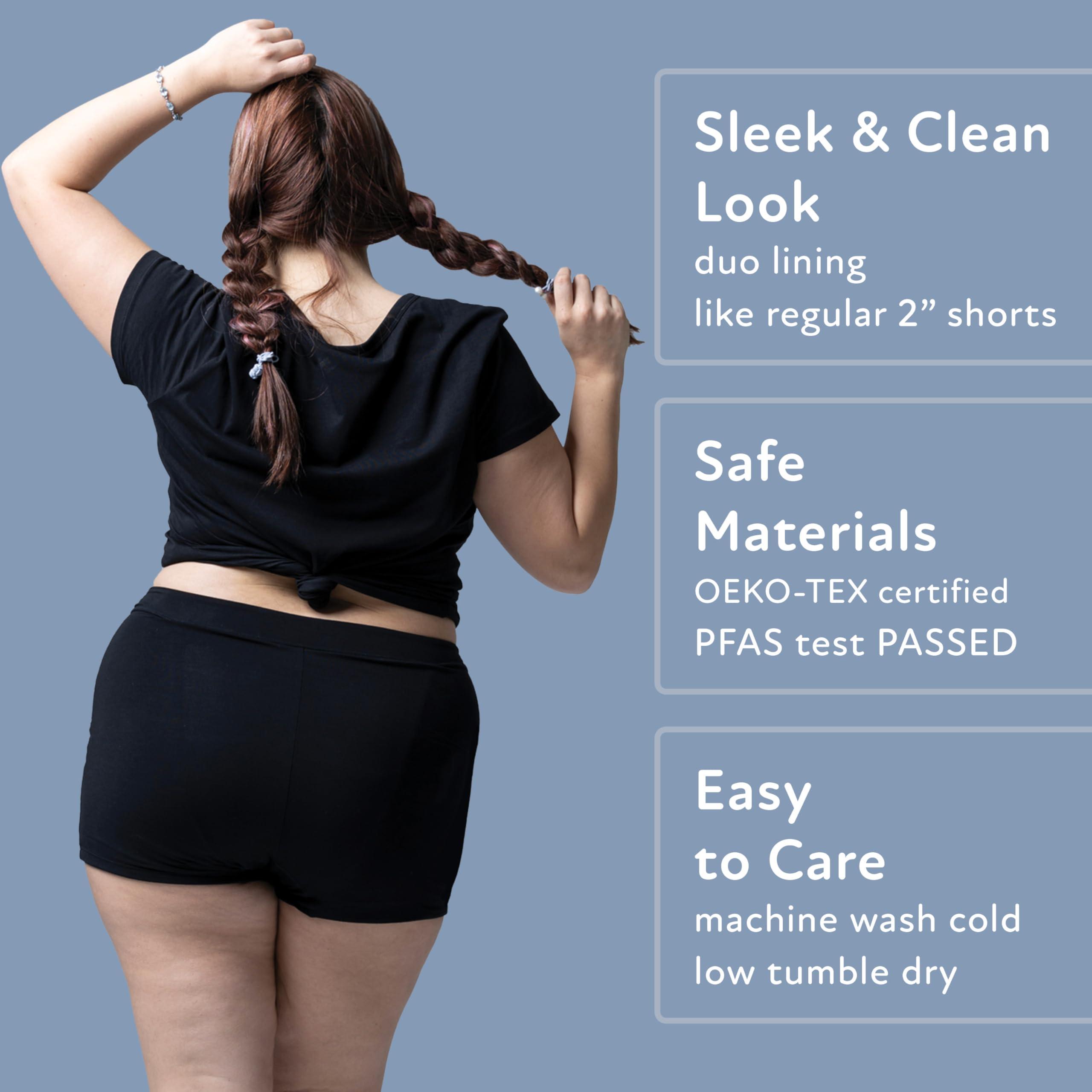 Goat Union Overnight Period Shorts for Women - 2" Absorbent Sleep Period Boyshorts Heavy Flow - Image 3