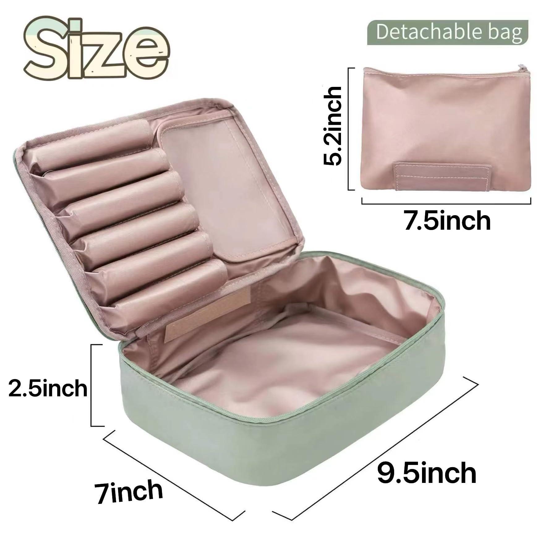 Queboom Travel Makeup Bag Cosmetic Bag Makeup Bag Toiletry bag for women and men (Green) - Image 2