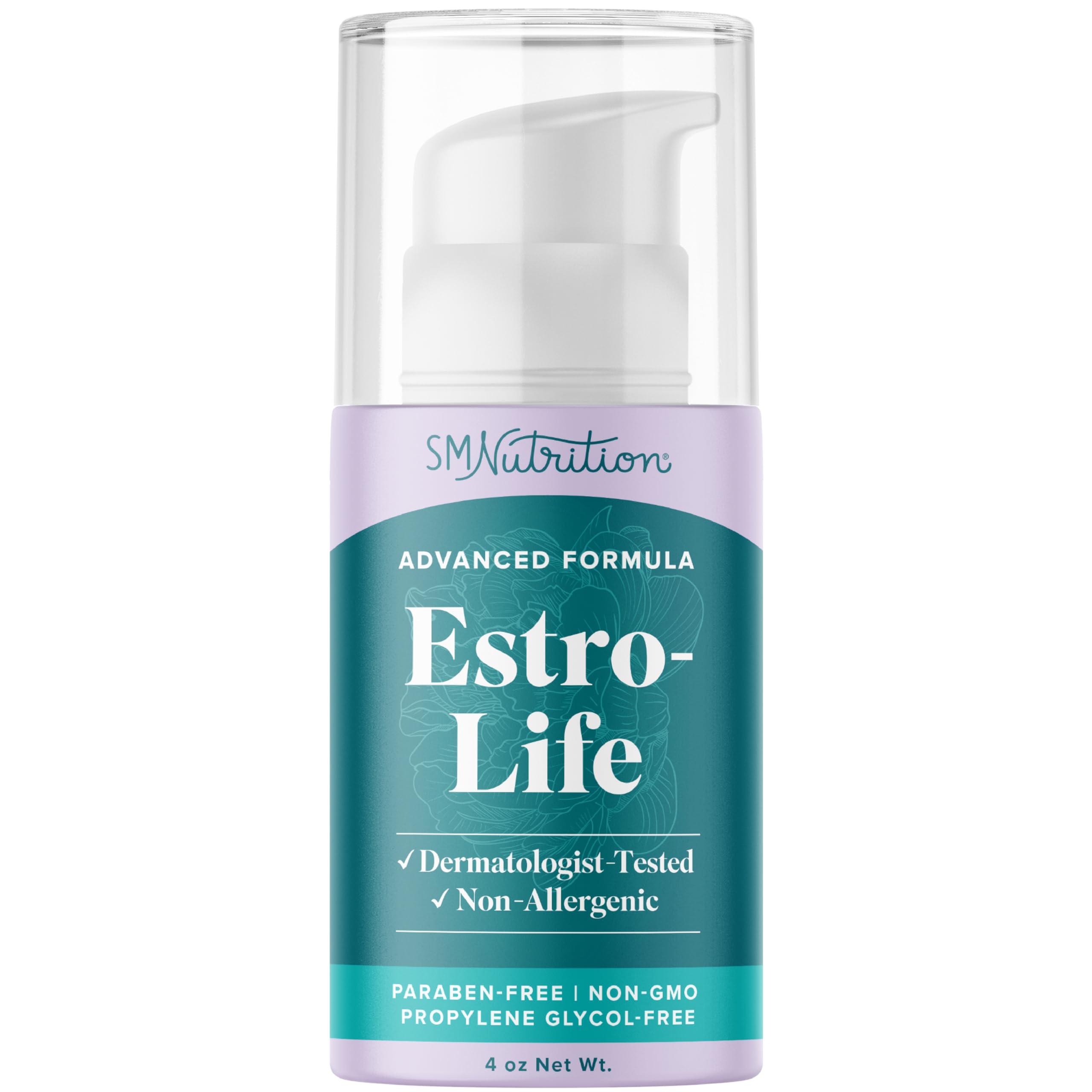Advanced Estro-Life Balancing Skin Cream for Women | Cosmetic Skin Cream with Estriol, Wild Yam, Black Cohosh, Vitamin A, Black Currant Oil & Manganese | Paraben-Free | 80 Applications | 4oz Pump