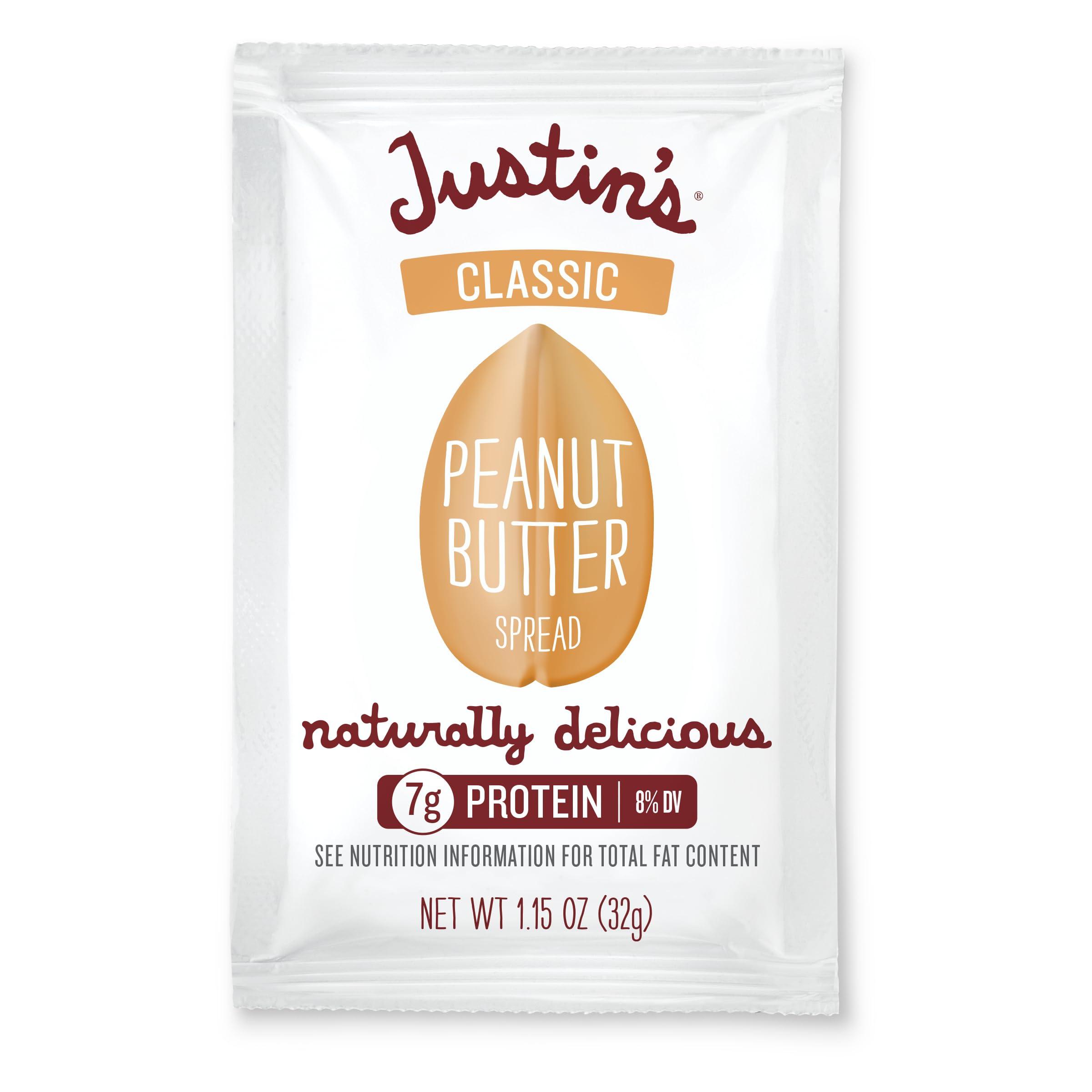 Justins Classic Peanut Butter Singles, 1.15 OZ, (Package May Vary)
