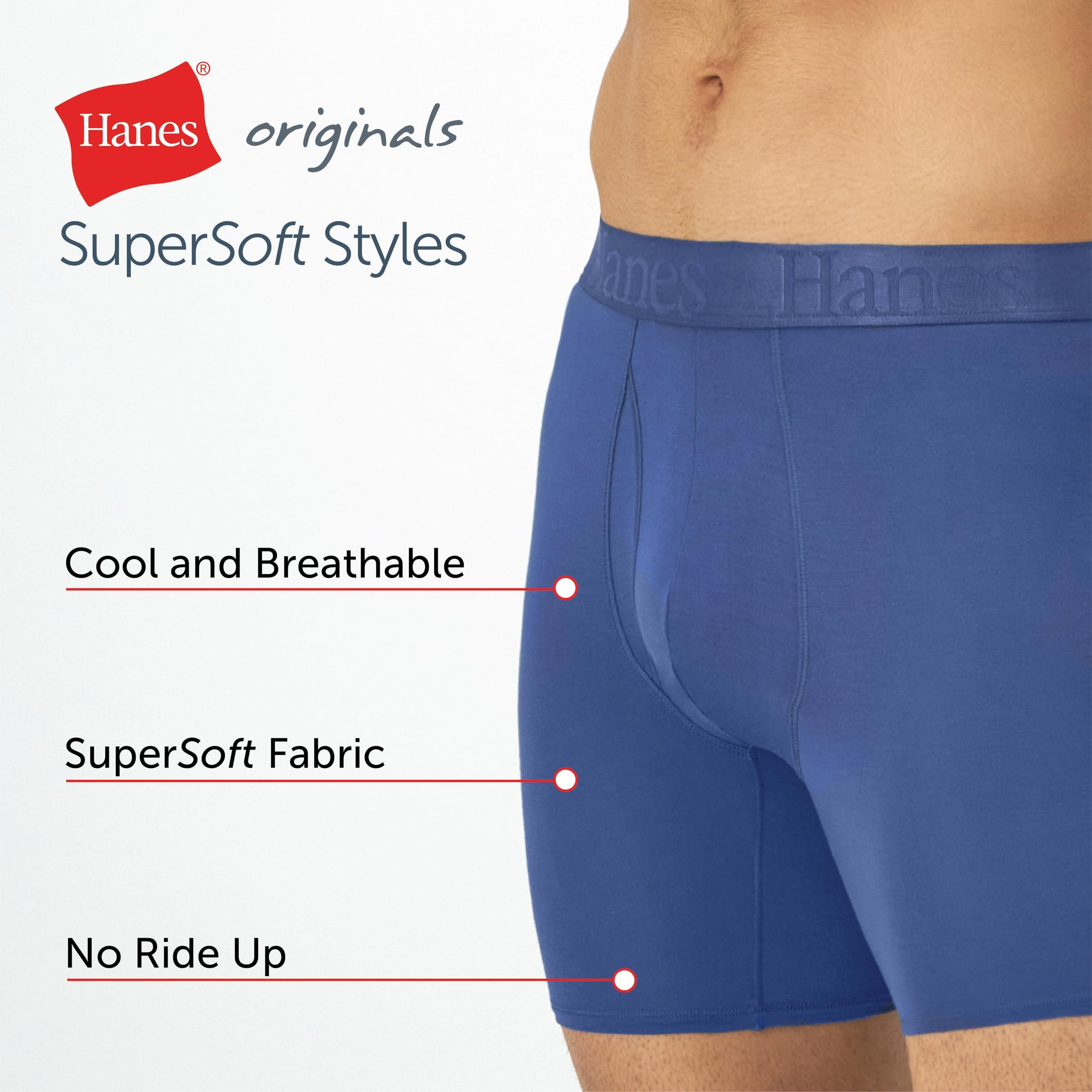 Hanes Men's Underwear Boxer Briefs & Trunks, Multi-Packs, Breathable Cool Lightweight, Viscose from Bamboo Supersoft - Image 6