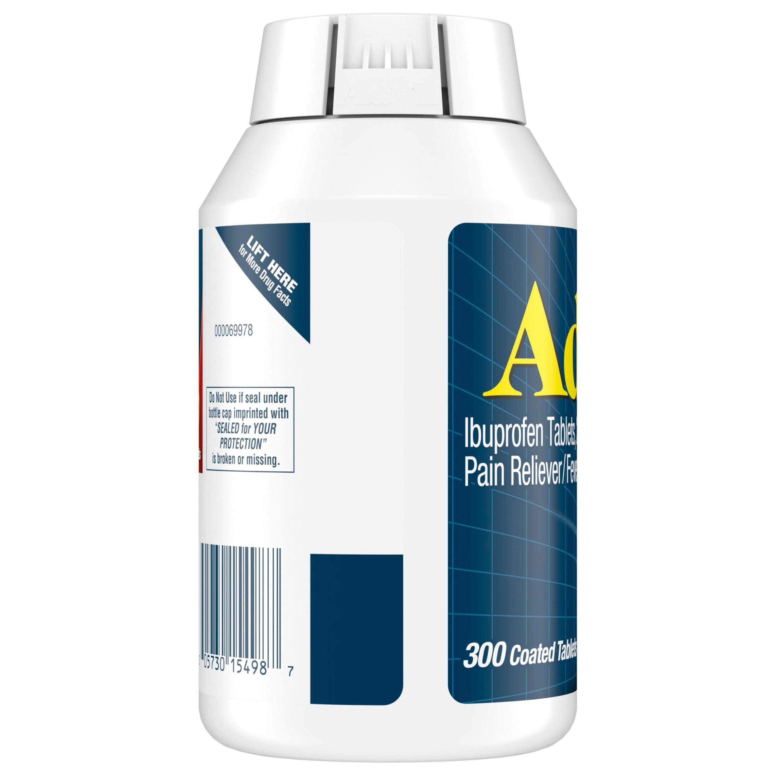 Advil Pain Reliever and Fever Reducer, Pain Relief Medicine with Ibuprofen 200mg for Headache, Backache, Menstrual Pain and Joint Pain Relief - 300 Coated Tablets - Image 14