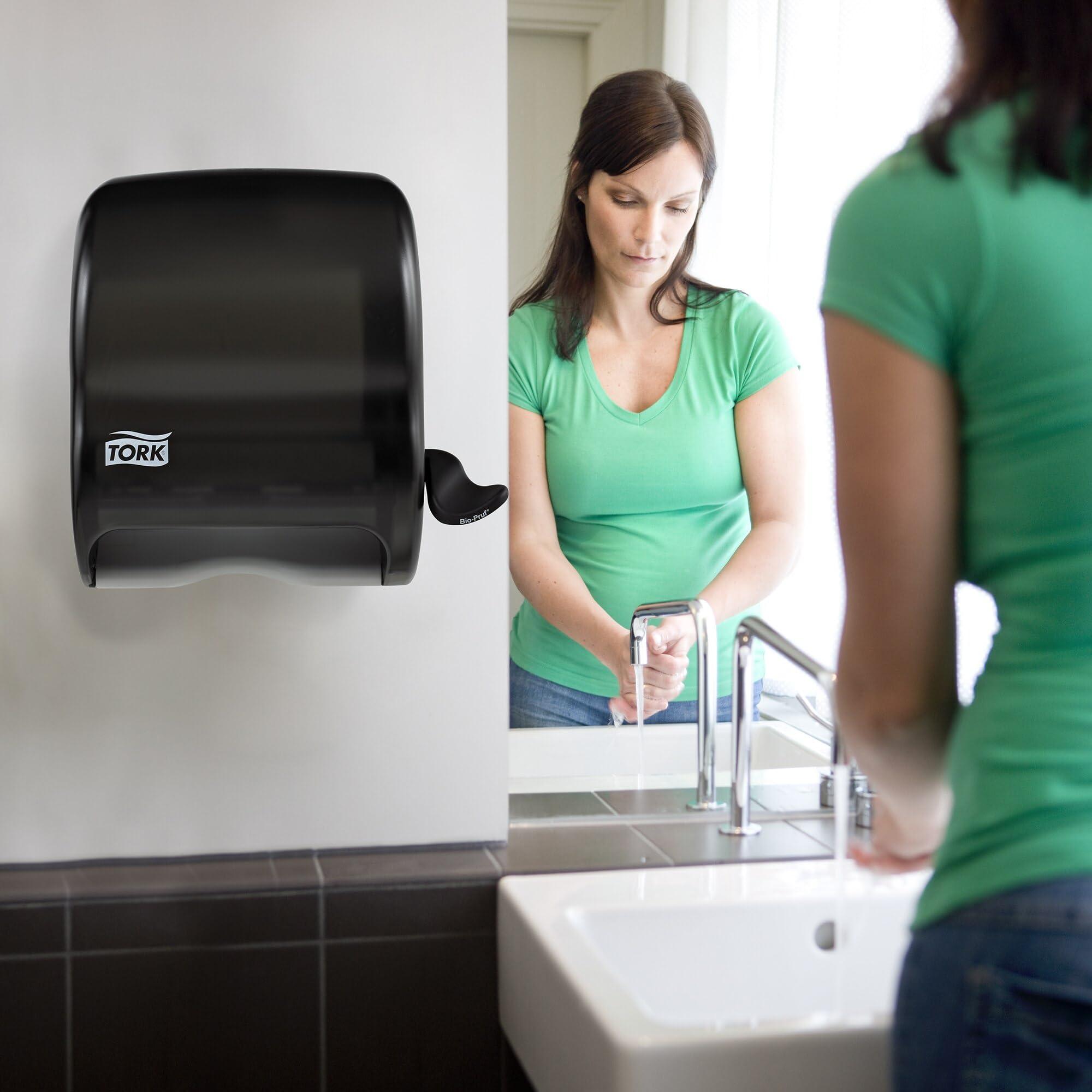 Tork Paper Hand Towel Roll Lever Dispenser Smoke H21, High-Capacity, 83TR - Image 6