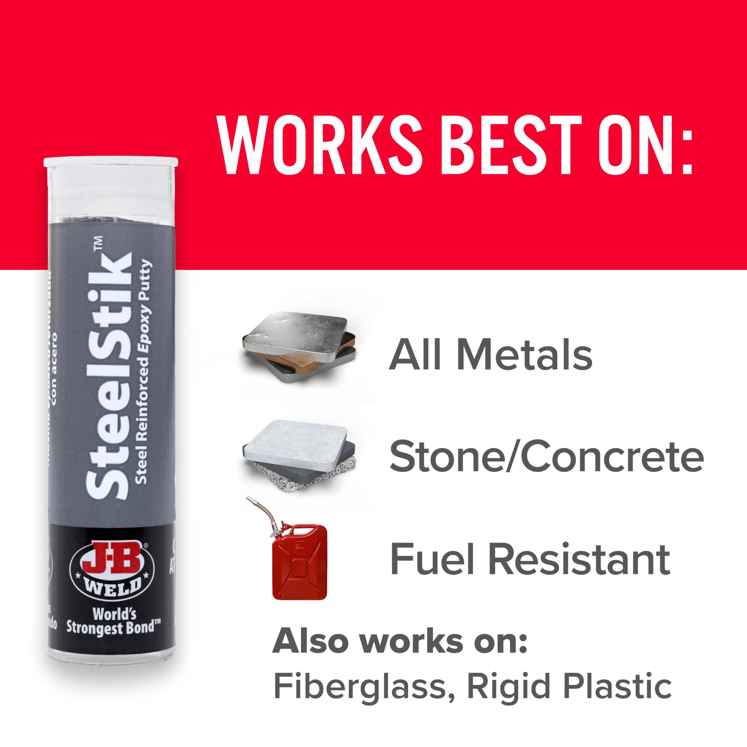 J-B Weld 8267 SteelStik Steel Reinforced Epoxy Putty Stick - 2 oz. - Image 4