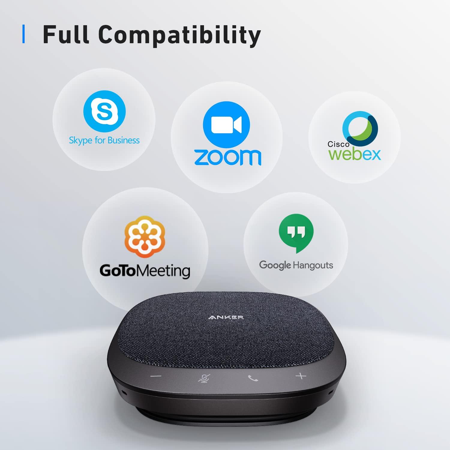 Anker PowerConf S330 USB Speakerphone, Conference Microphone for Home Office, Smart Voice Enhancement, Plug and Play, 360° Voice Coverage, Powerful Sound, Desktop PC Speaker, Online Meetings - Image 6