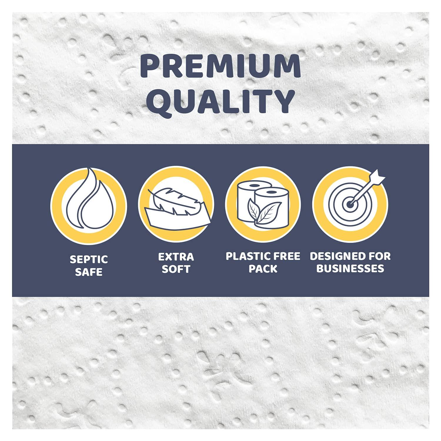 Papernet Toilet Tissue 48 Single Rolls with 400 Premium Quality Sheets per roll | Compatible with Universal Dispensing System | 2 ply 400 sheets 4.1” x 4.0” - Image 2