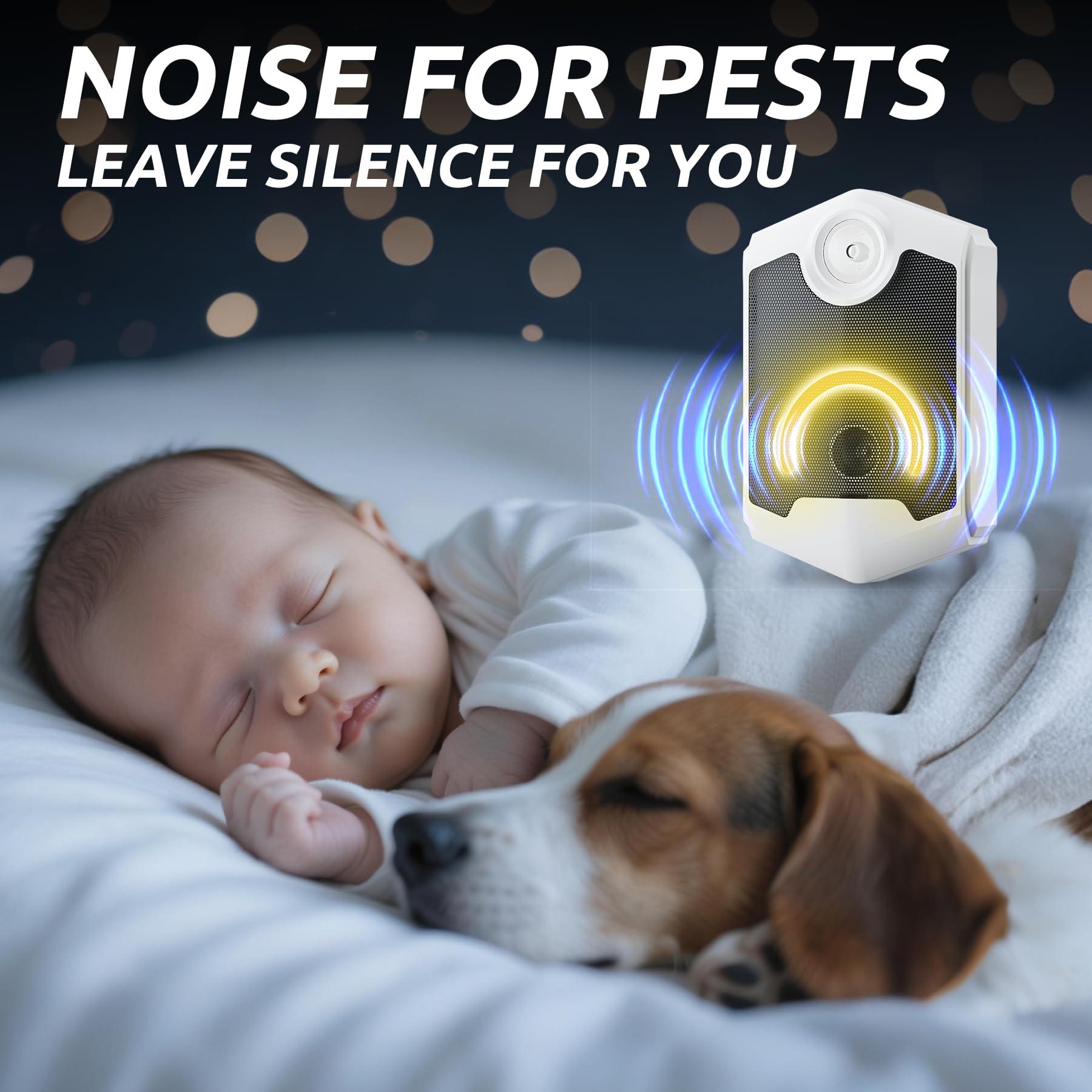 Ultrasonic Pest Control Repeller, Rat Repellent with Night&Flashing Light, Get Rid of Mice, Ant, Roach, Rodent, Mouse, Bugs, Mosquito, Mice, Ant Traps Indoor for Home Kitchen Garage Warehouse, 4 Packs - Image 9