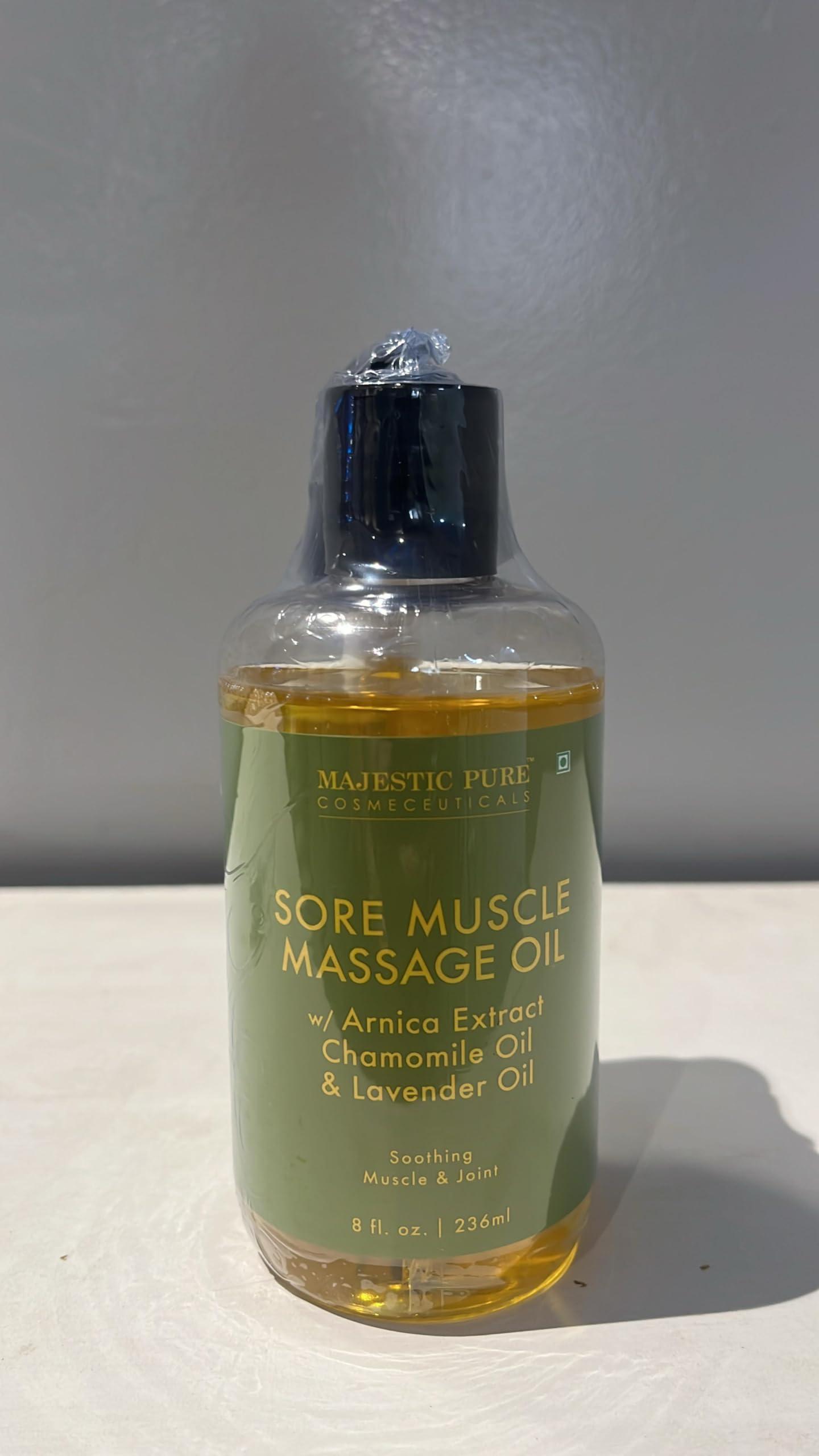 Majestic Pure Arnica Sore Muscle Massage for Massage Therapy - Natural Oil with Lavender and Chamomile Essential Oils - Multipurpose Instant Absorption Full Body Massage Oil - 8 Fl Oz (Pack of 1) - Image 12