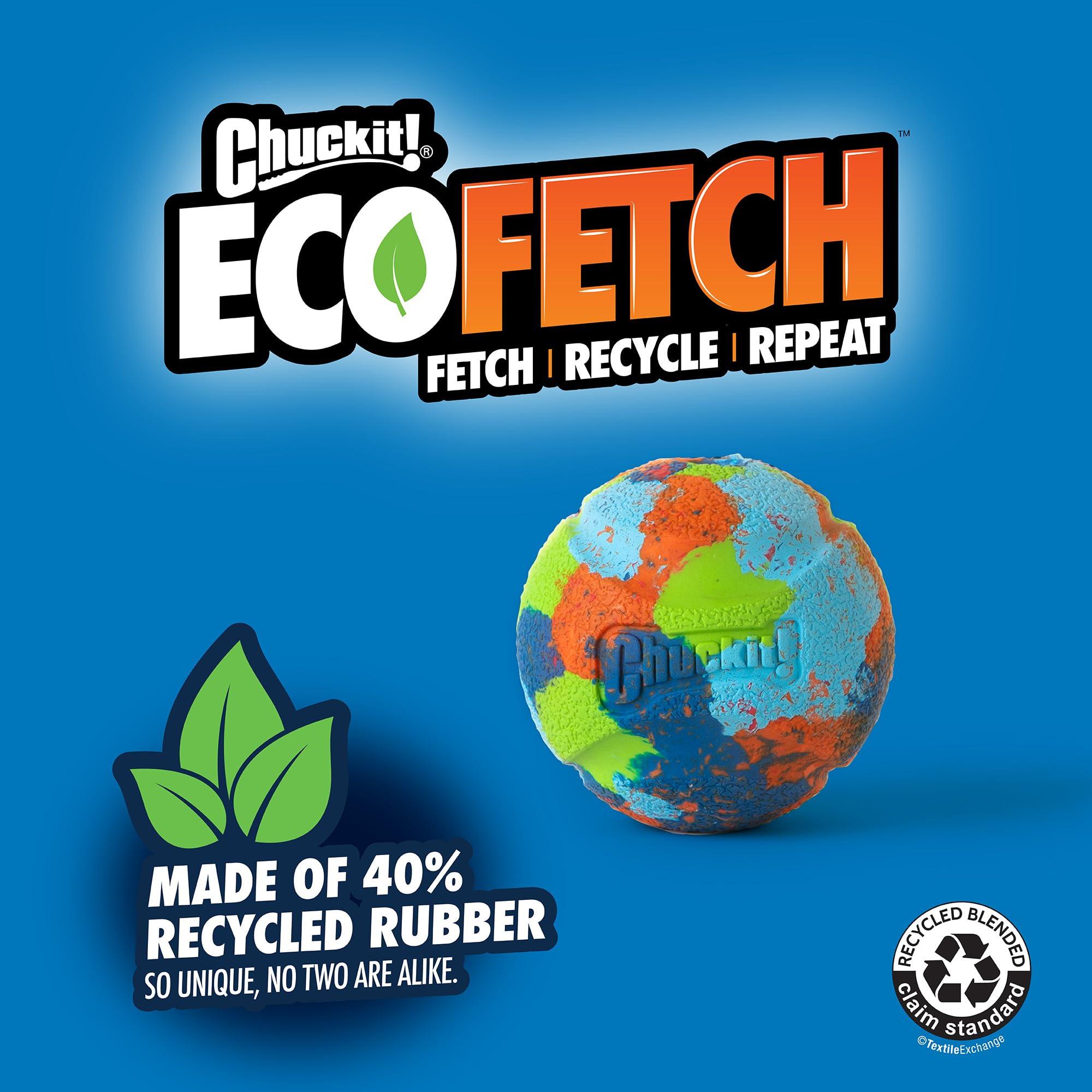Chuckit! Limited Edition EcoFetch Ball Dog Toy, Medium (2.5 Inch Diameter) Pack of 3, for Breeds 20-60 lbs - Image 3