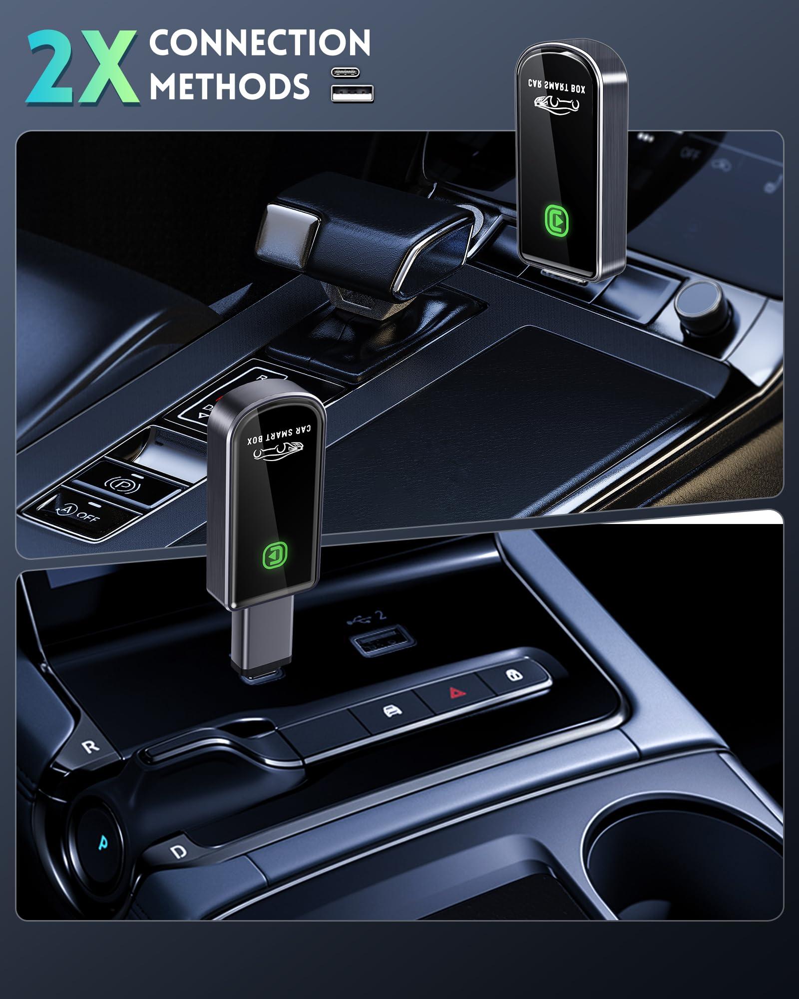 Wireless CarPlay Adapter- Mini Edition, Converts Factory Wired to Wireless CarPlay Dongle Plug & Play CarPlay Wireless Adapter for Apple iPhone iOS 10+ & Cars from 2015+(Brushed Cobalt Blue) - Image 9