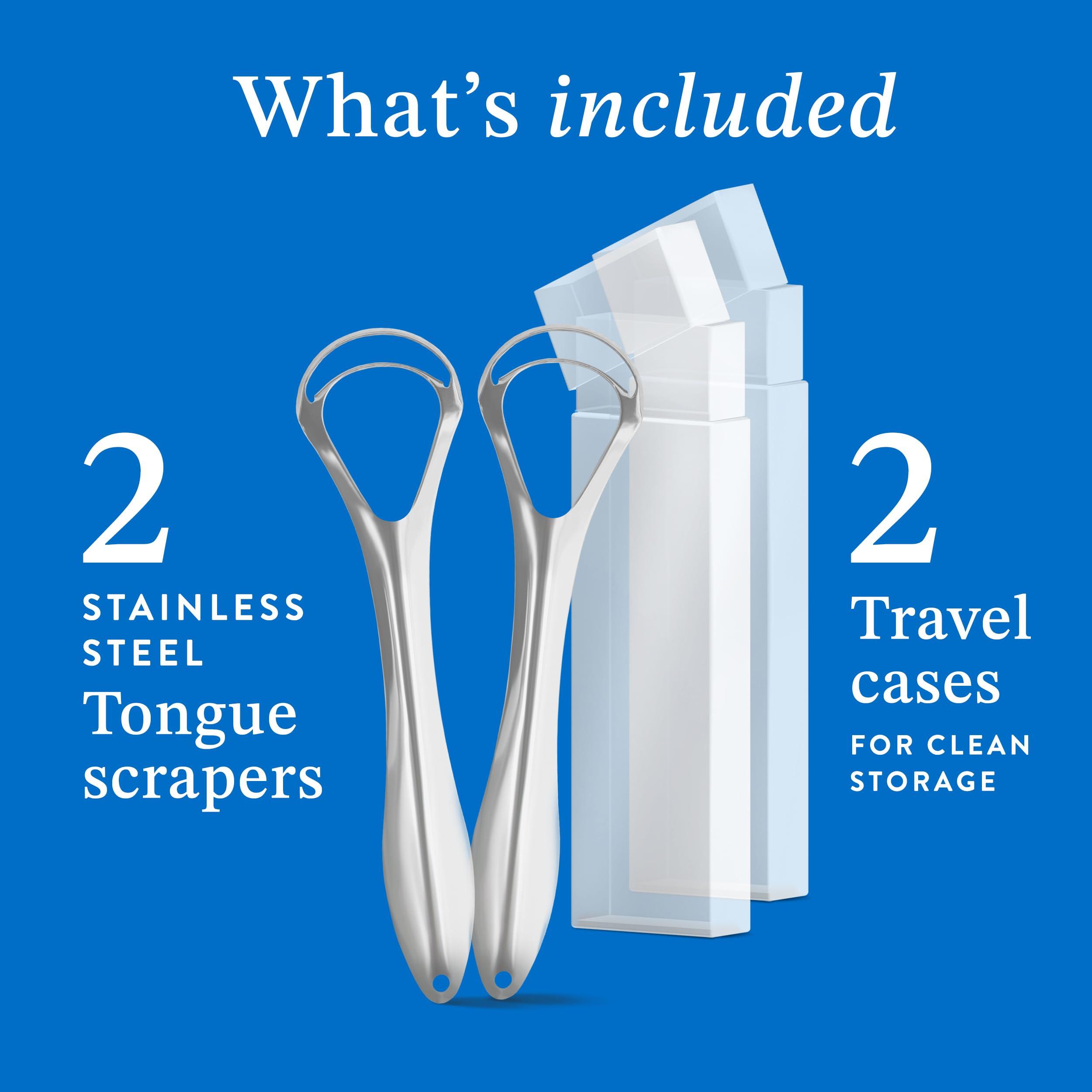 Mouthology Tongue Scraper for Adults (2 Pack), Reduce Bad Breath, Metal Tongue Scraper, Tongue Cleaner, Tongue Scraper, Stainless Steel Tongue Scraper, Tongue Cleaner for Adults, Tongue Scrubber - Image 3