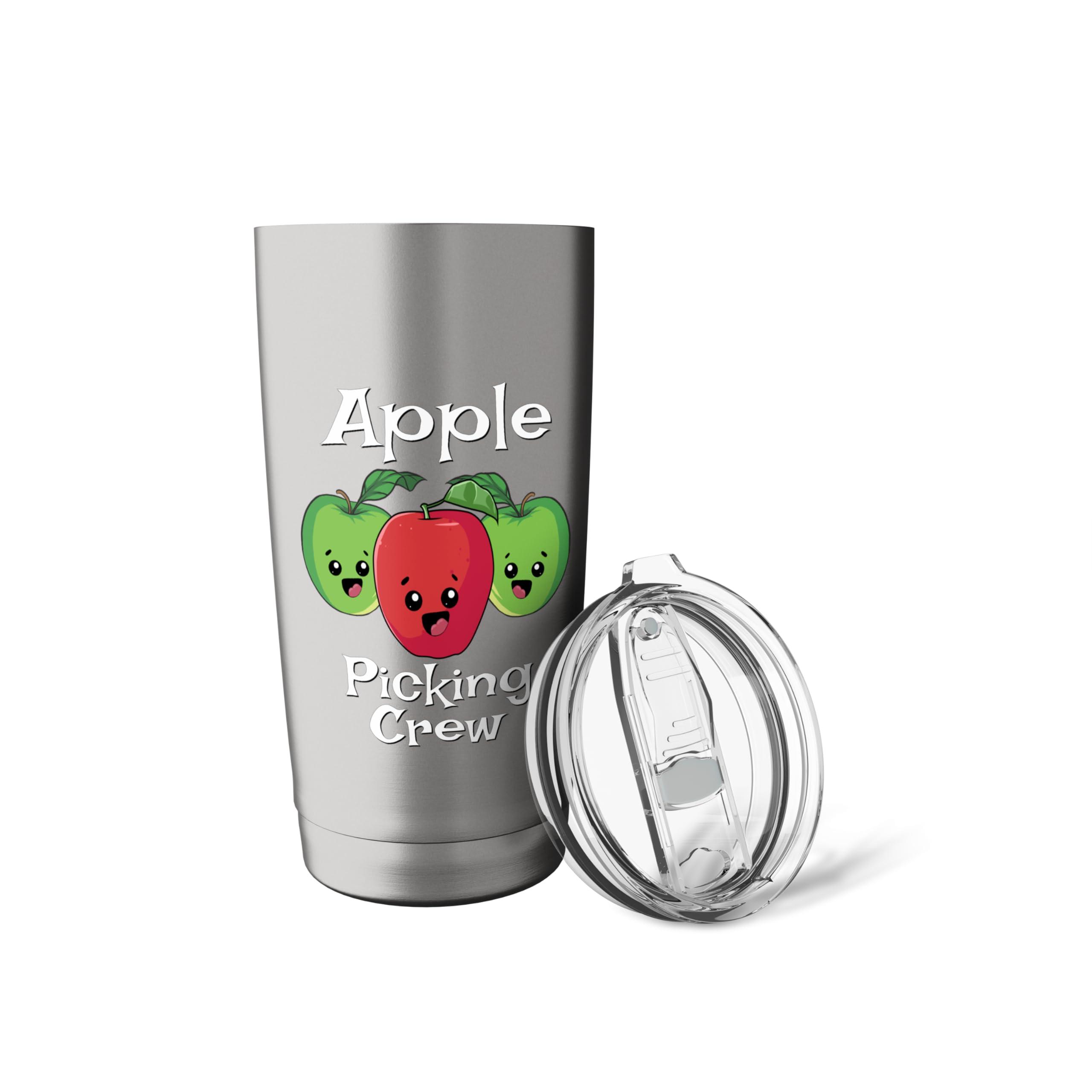 Cute Fall Autumn Orchard Matching Family Apple Picking Crew Stainless Steel Insulated Tumbler - Image 6