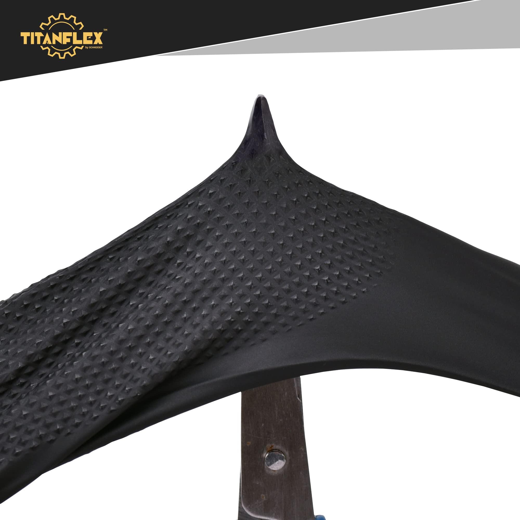 TitanFlex Thor Grip Heavy Duty Black Industrial Nitrile Gloves with Raised Diamond Texture, 8-mil, Latex Free - Image 4