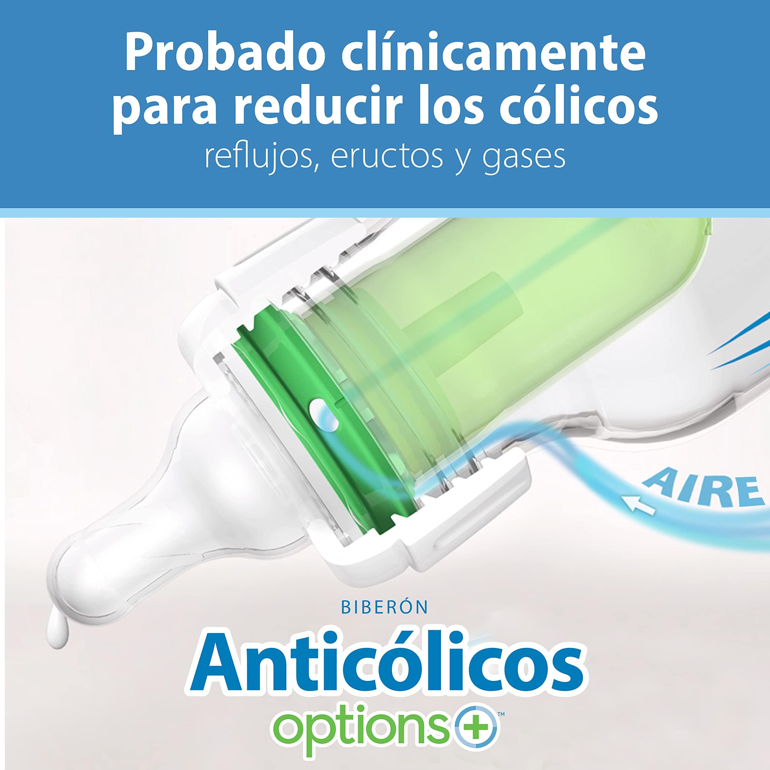 Dr. Brown's Natural Flow Anti-Colic Options+ Narrow Baby Bottle, 8 oz/250 mL, with Level 1 Slow Flow Nipples, 0m+, 4 Pack - Image 10