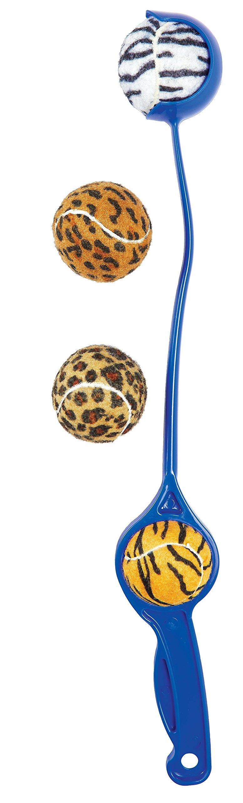 Unique Sports Launch-It Dog Ball Launcher with 4 Animal Print Squeaker Balls - Image 3