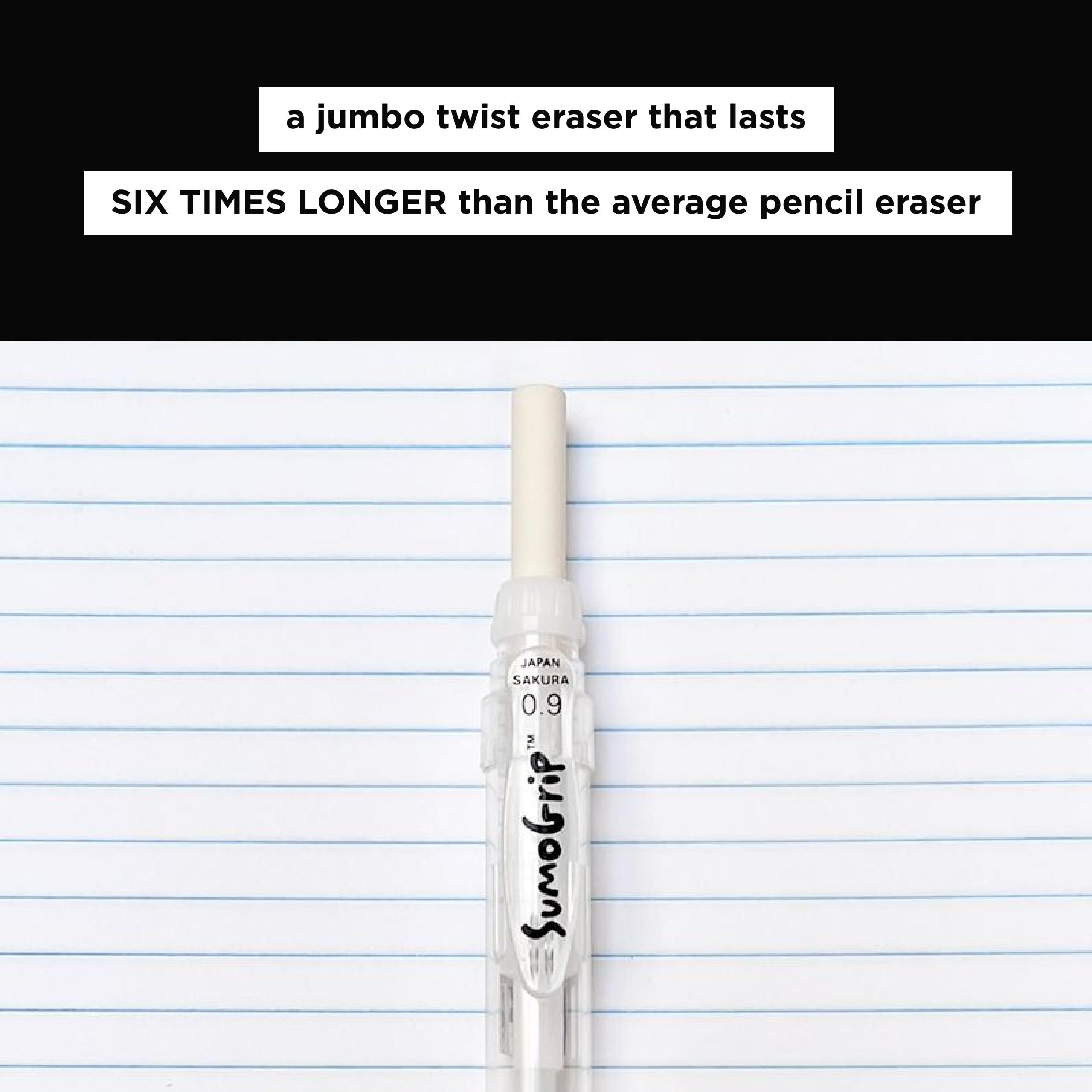 SAKURA SumoGrip Pencil with Comfort Grip - 0.9 mm Ergonomic Mechanical Pencil - Clear - Image 5